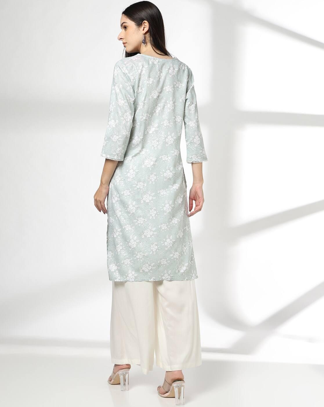 Women Floral Print Straight Kurta