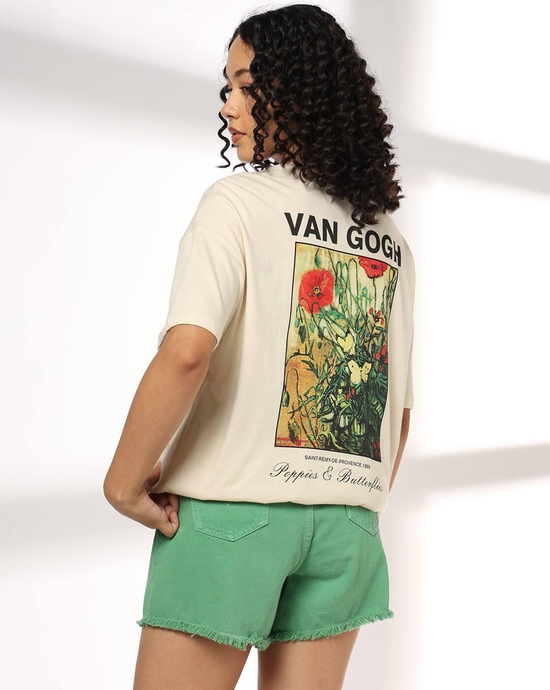 Women Floral Print Oversized Crew-Neck T-Shirt