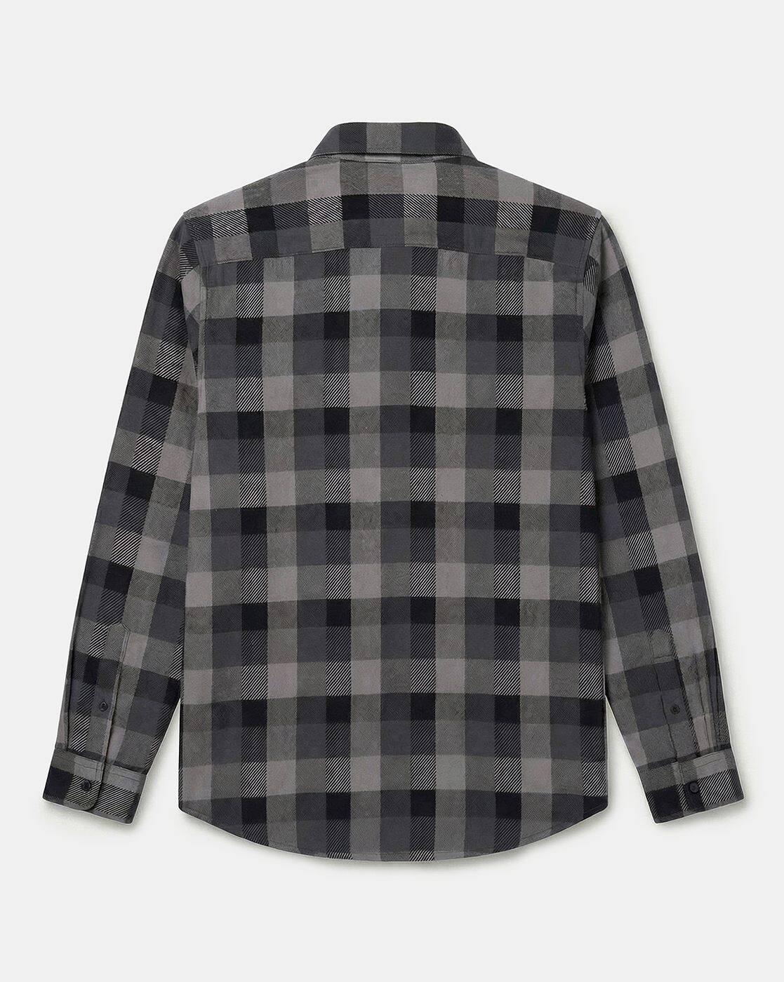 Checked Slim Fit Cotton Shirt with Patch Pocket