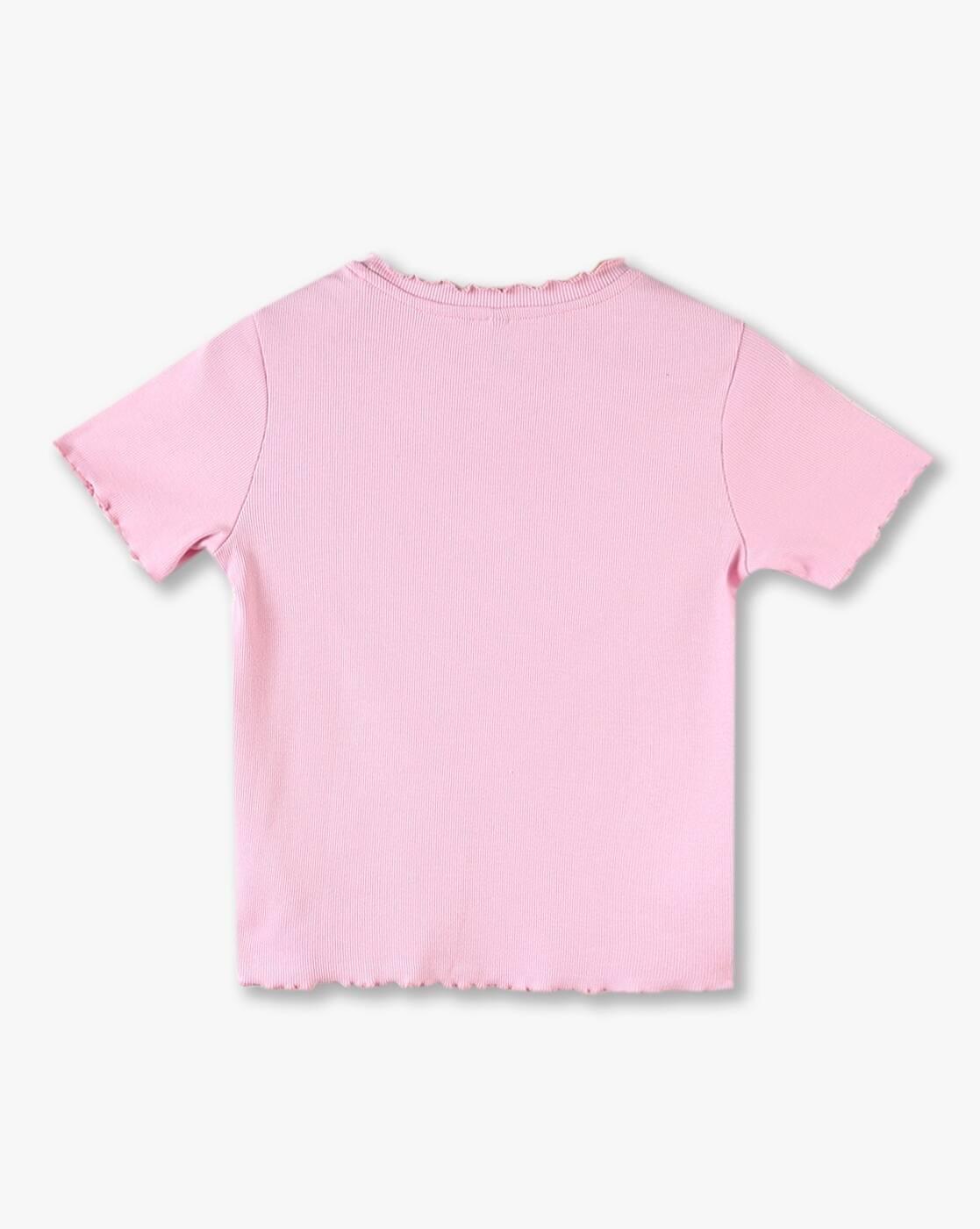 Girls Cherry Chic Print Regular Fit Round-Neck T-Shirt