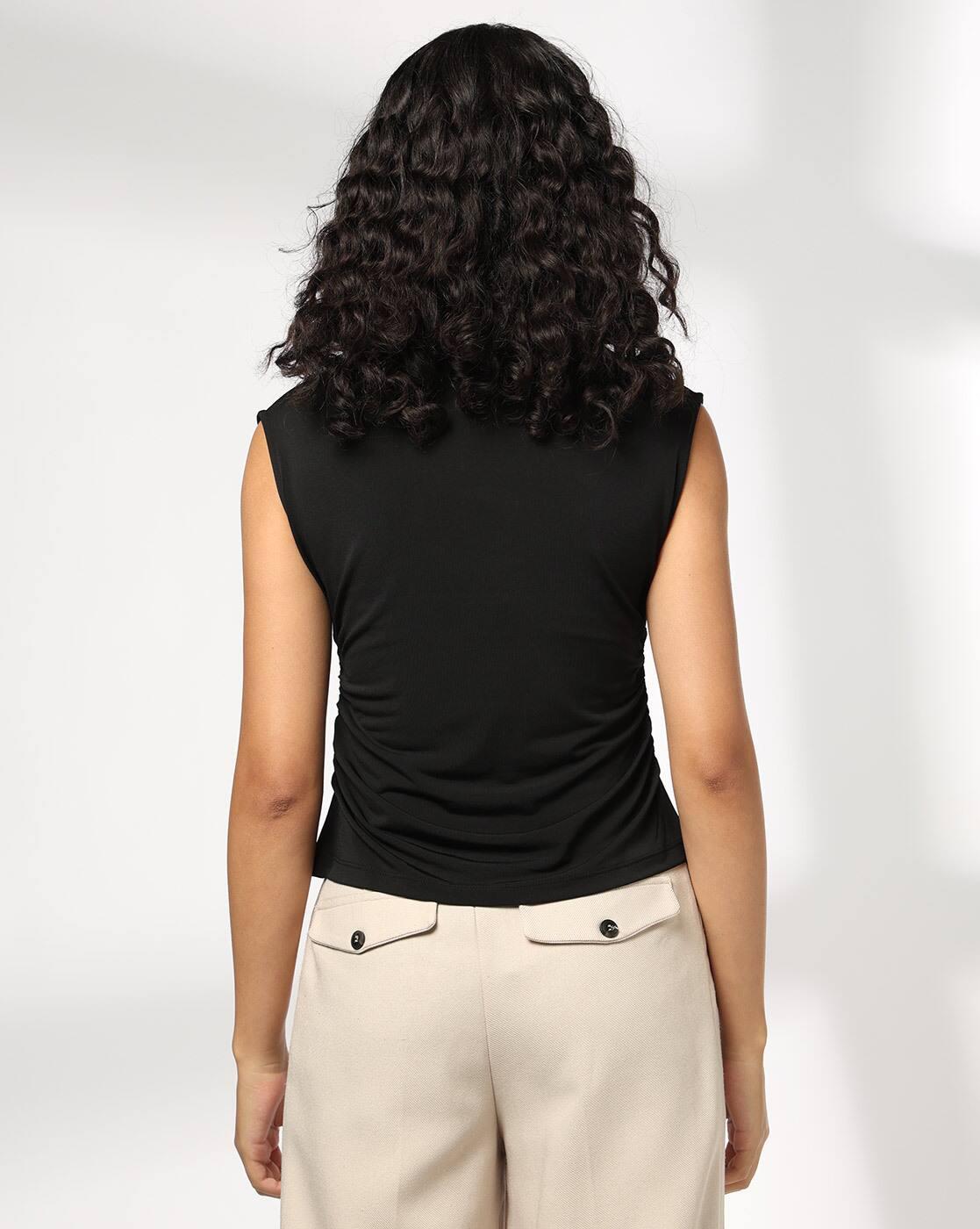 Women Regular Fit Crew-Neck Top