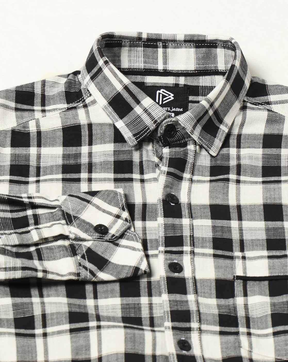 Men Checked Slim Fit Cotton Shirt with Patch Pocket