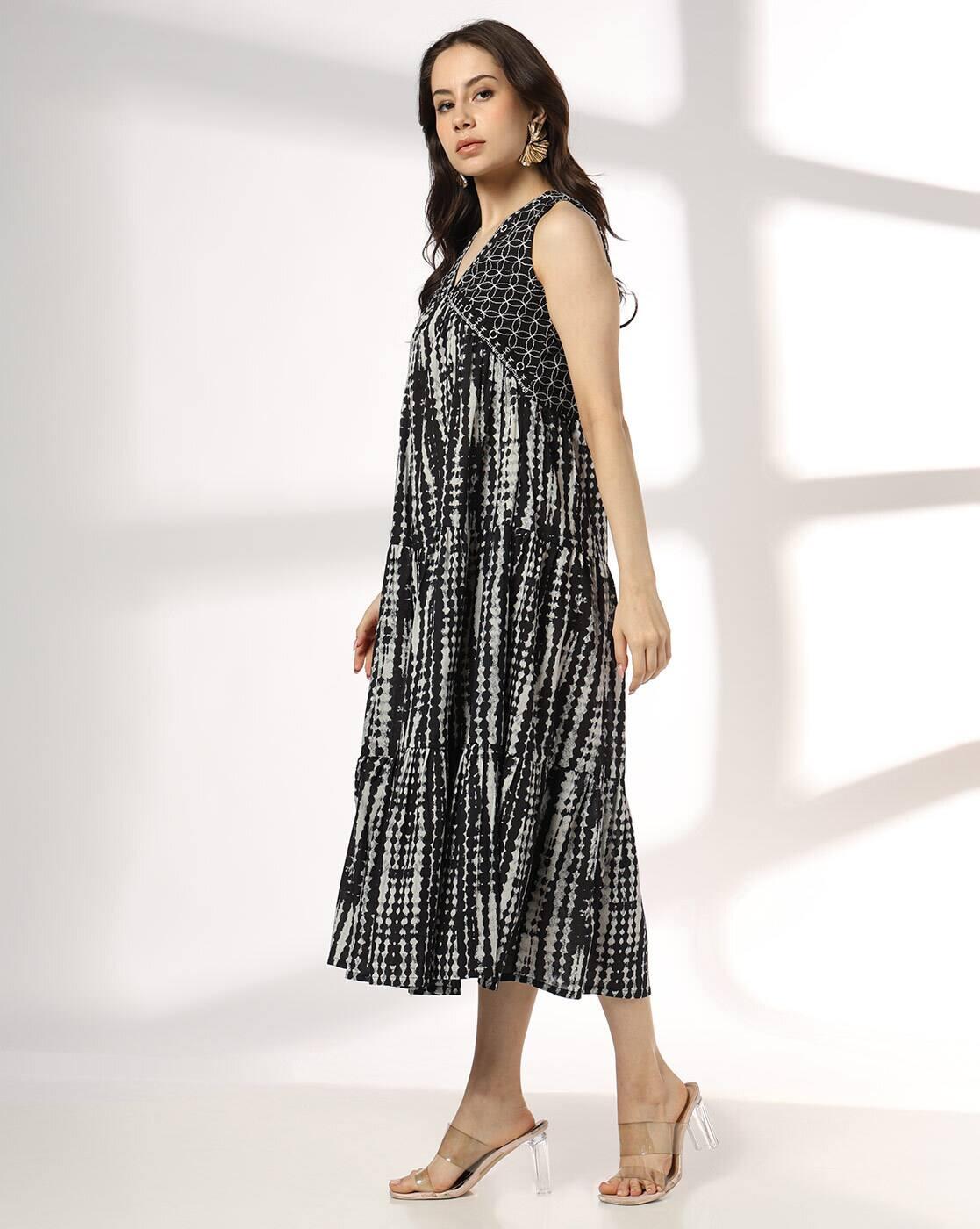Women Tie & Dye Tiered Dress
