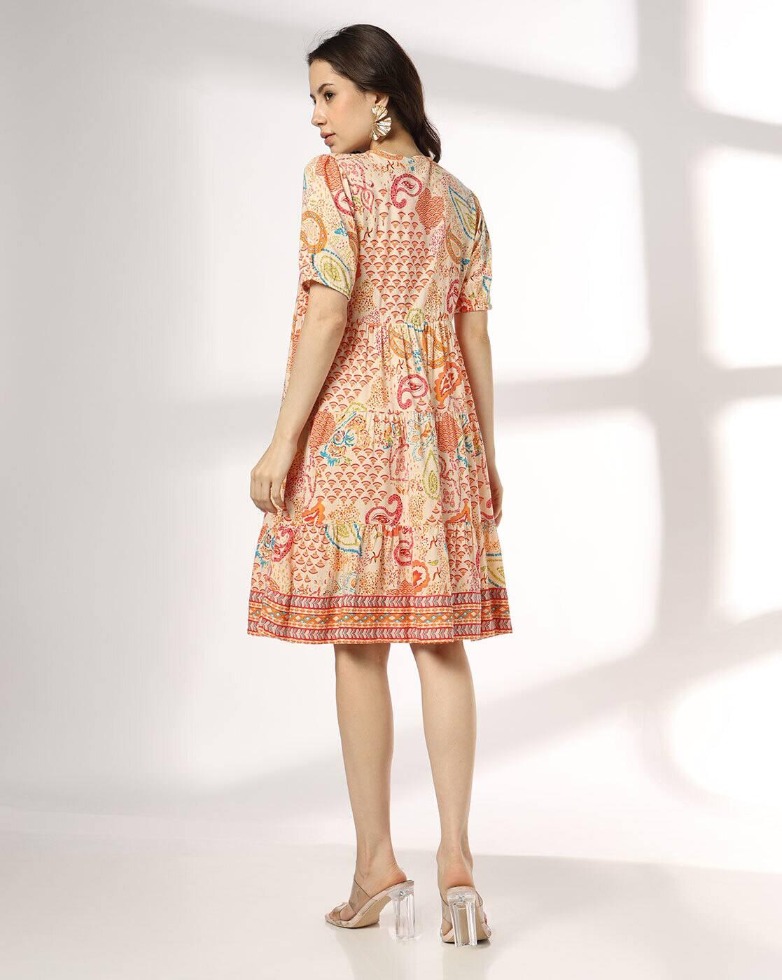 Women Paisley Print Fit & Flare Dress