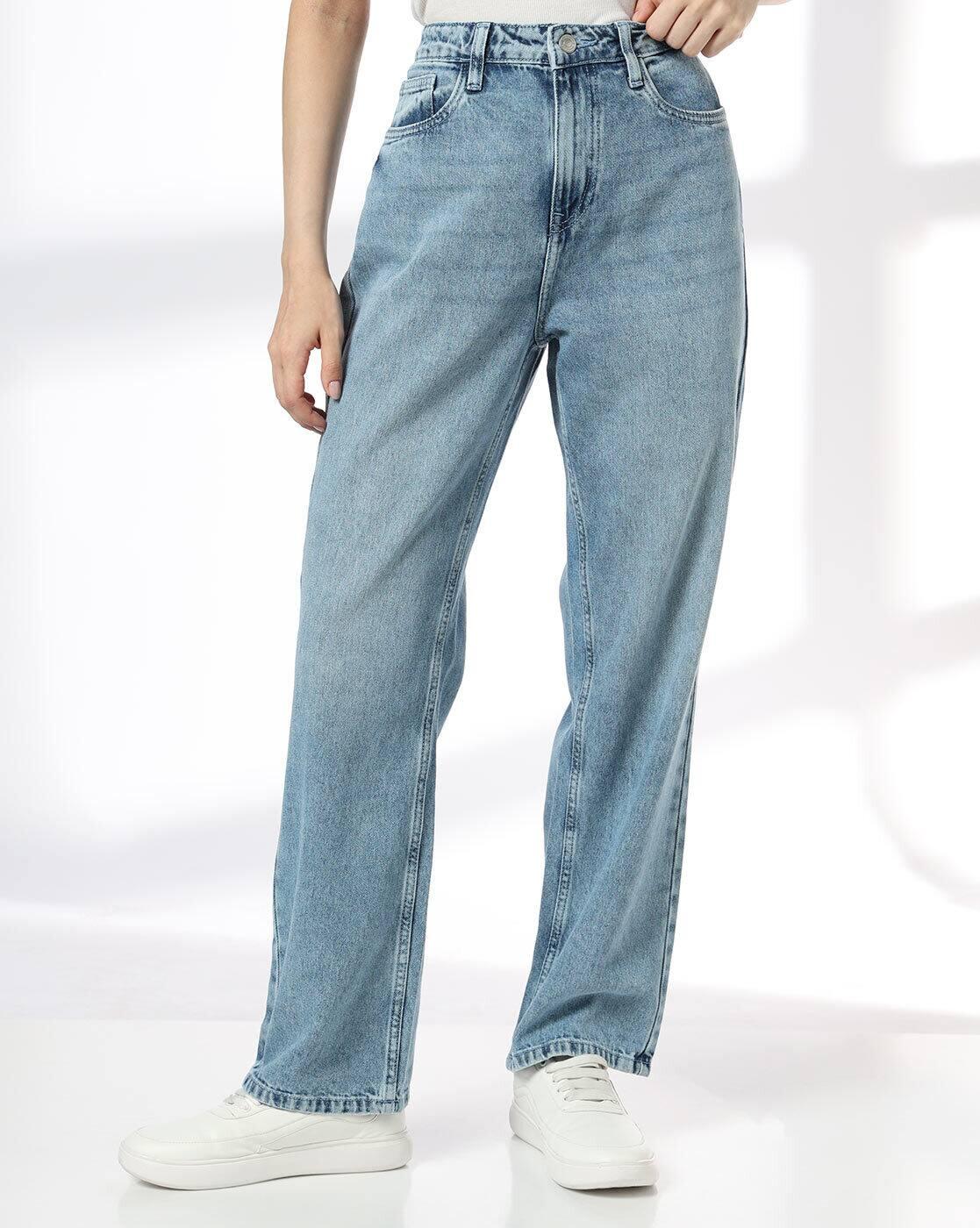 Women High-Rise Straight Jeans