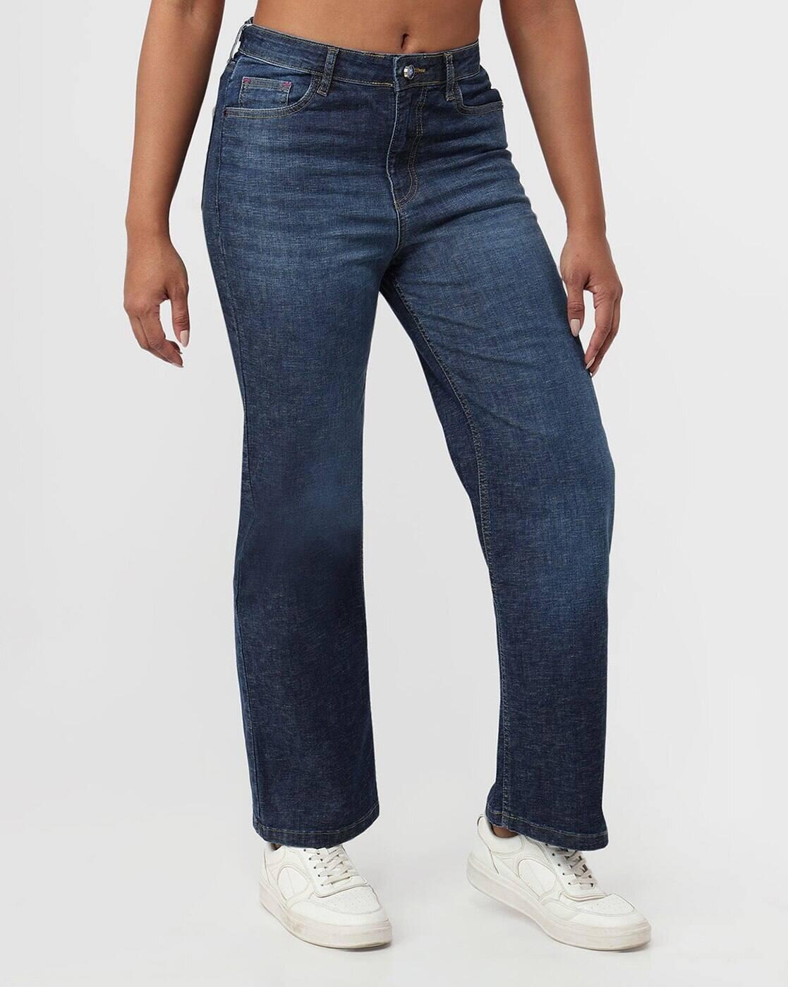 Women High-Rise Straight Fit Jeans