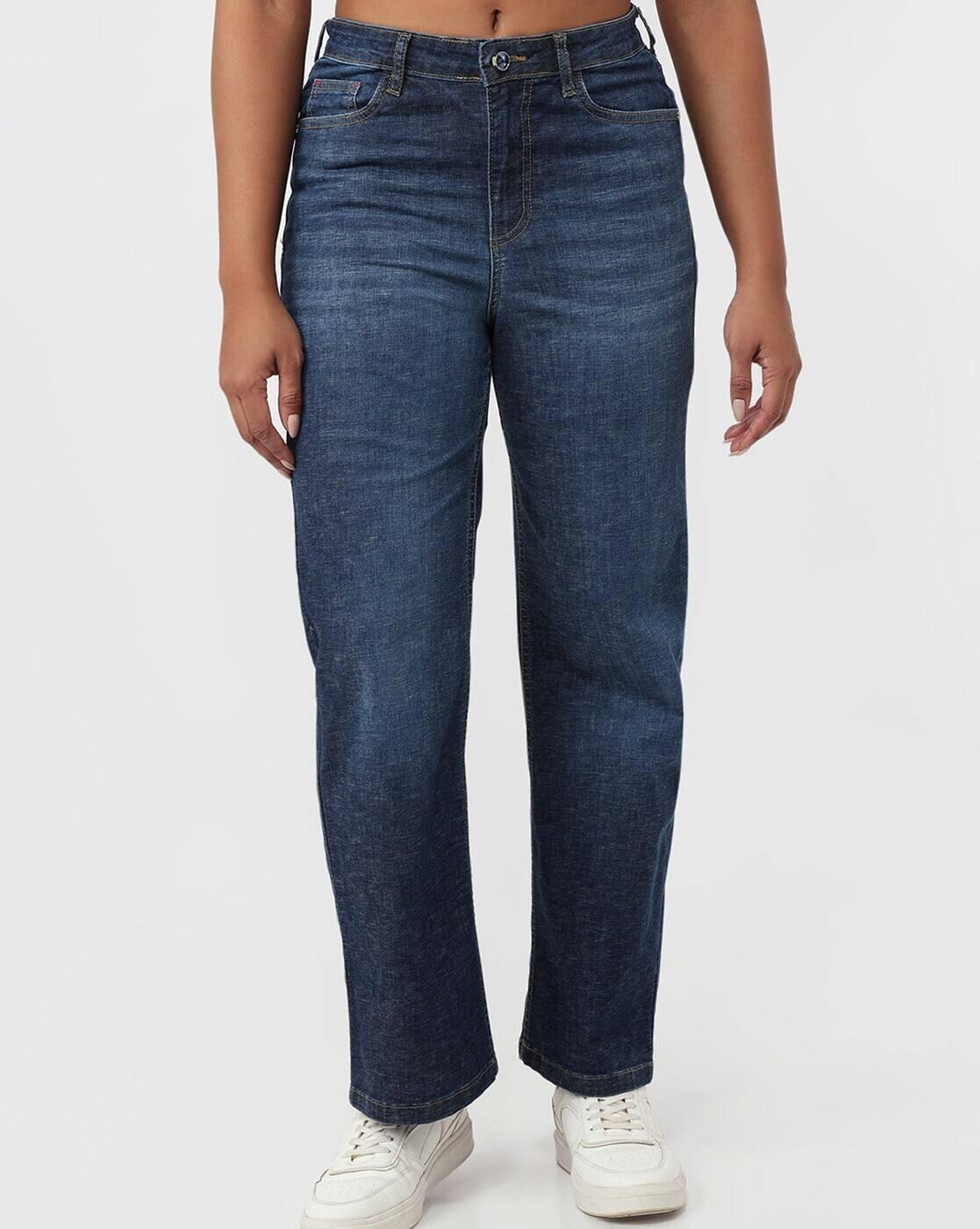 Women High-Rise Straight Fit Jeans