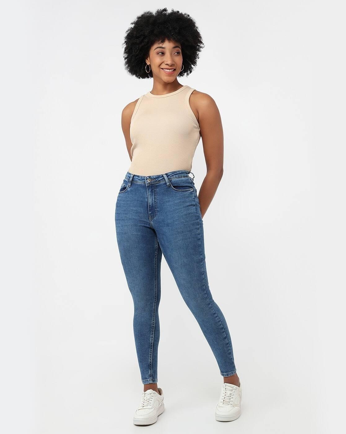 Women High-Rise Straight Fit Jeans