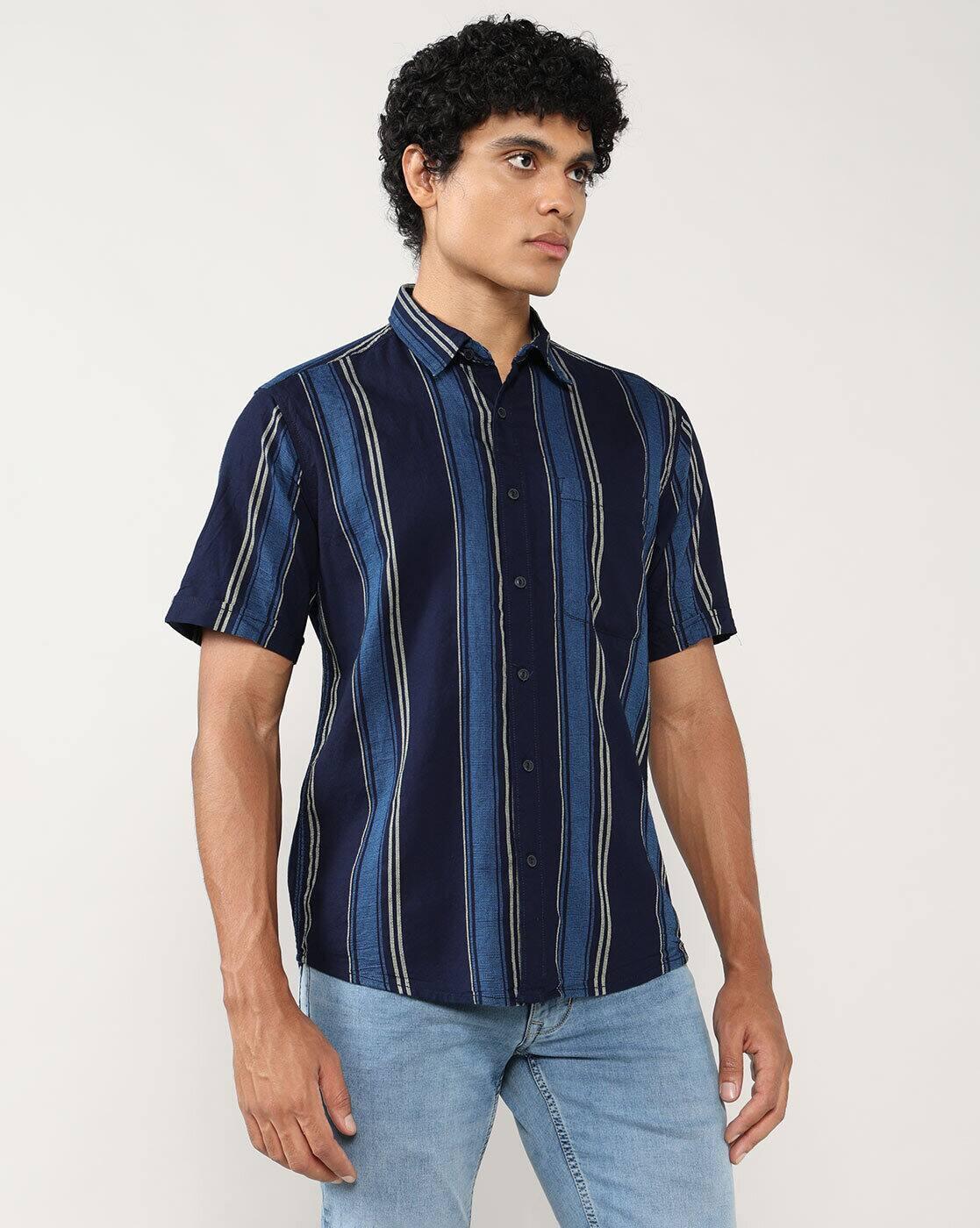 Men Striped Relaxed Fit Shirt