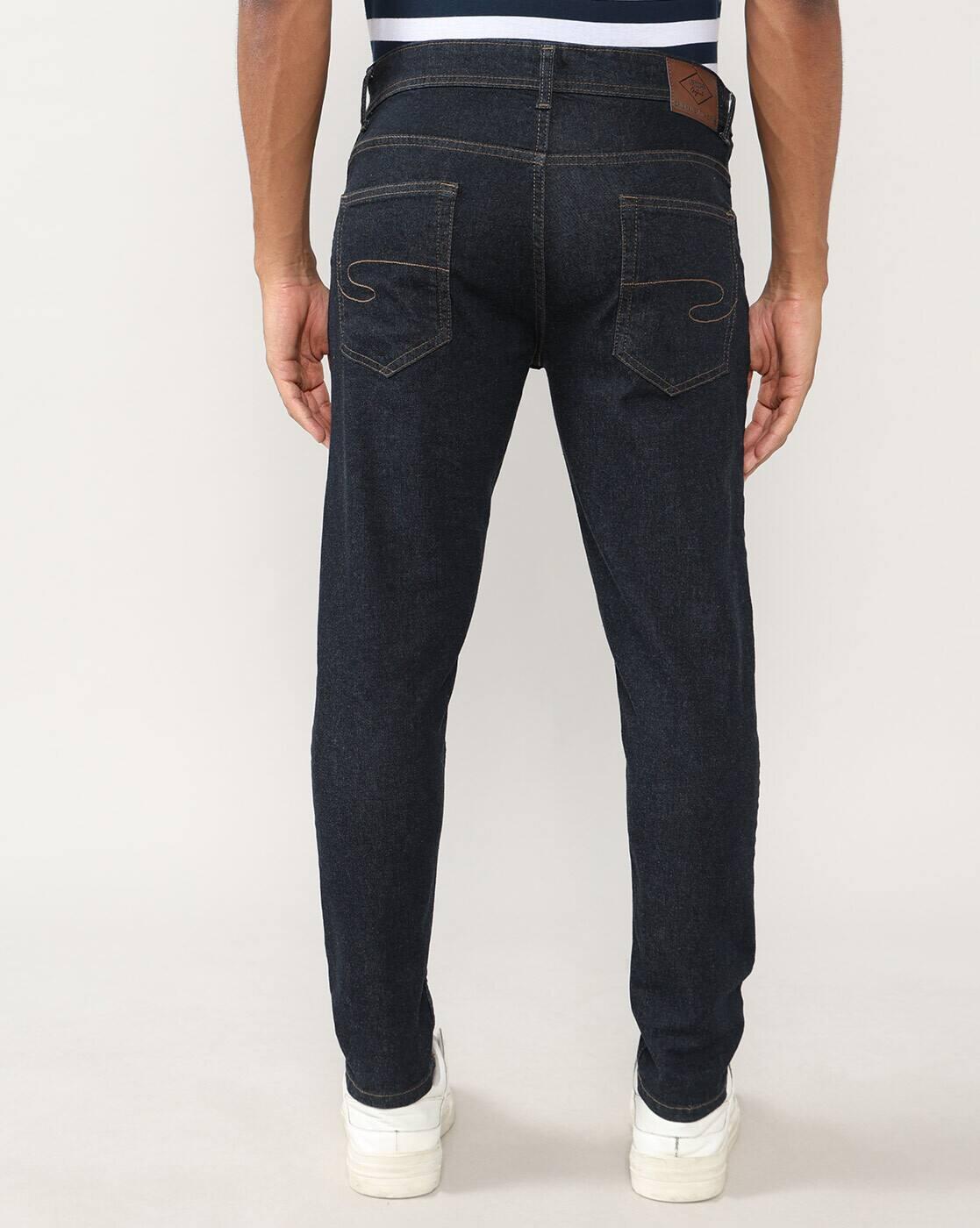Men Lightly Washed Slim Fit Jeans