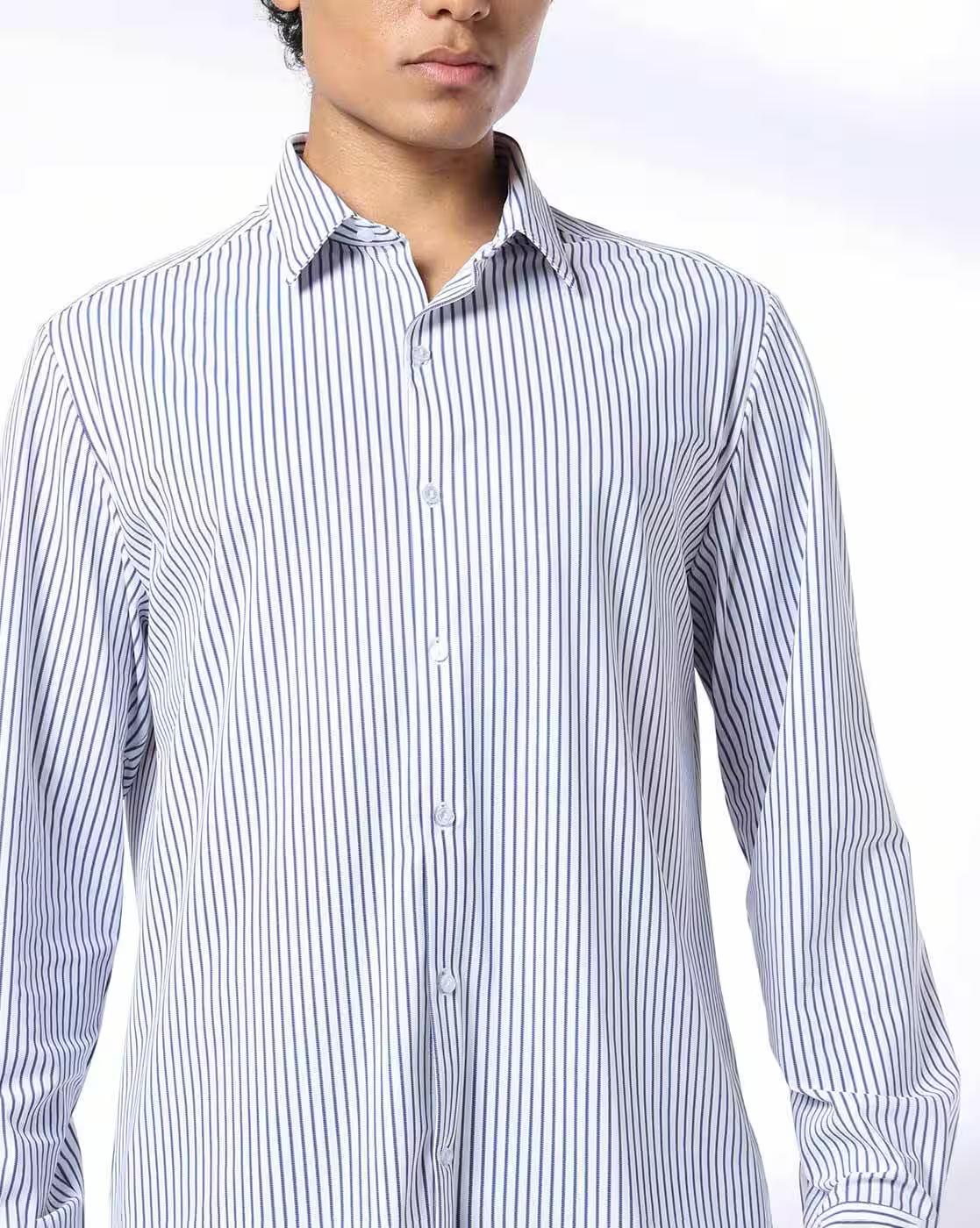 Men Striped Slim Fit Shirt