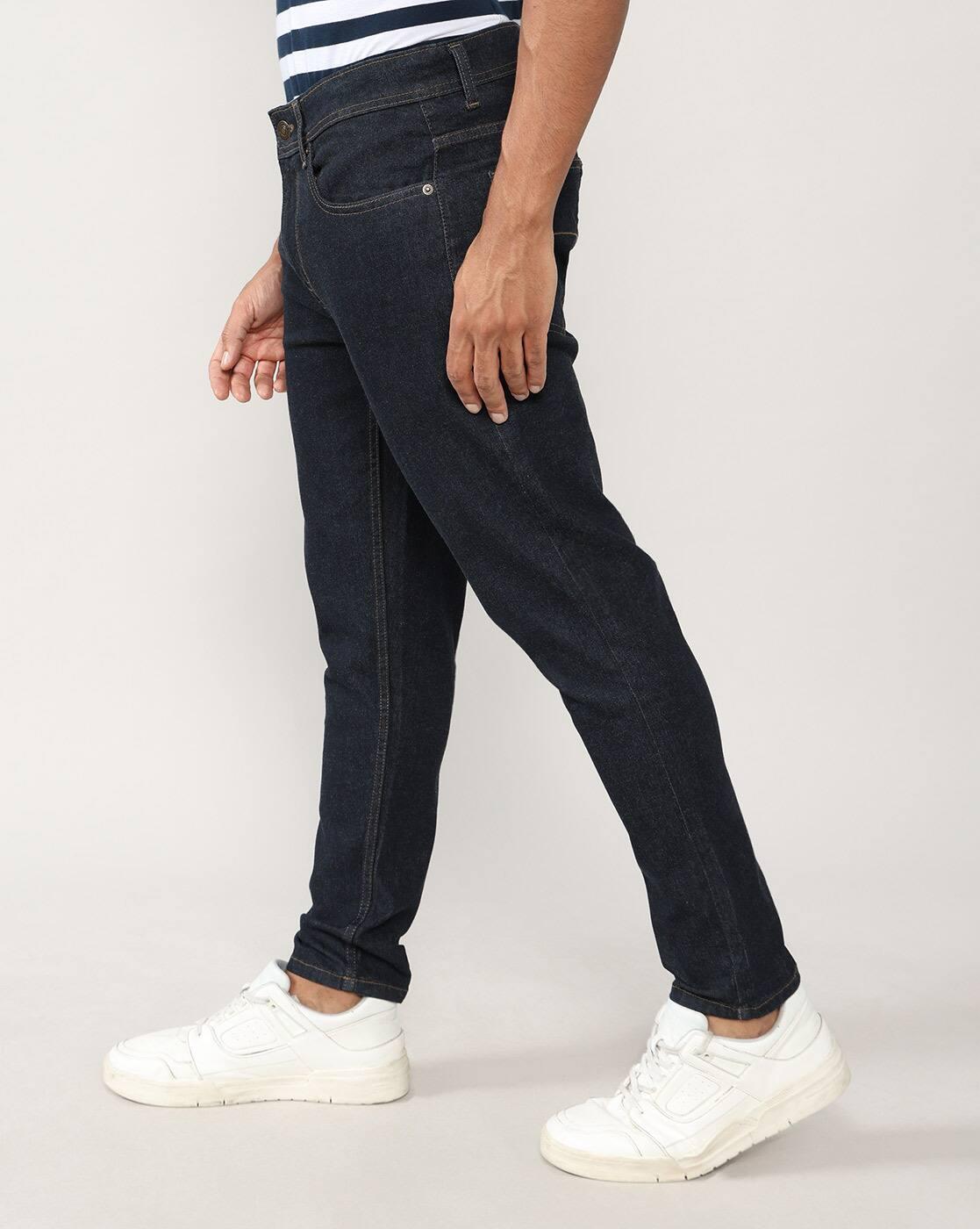 Men Lightly Washed Slim Fit Jeans
