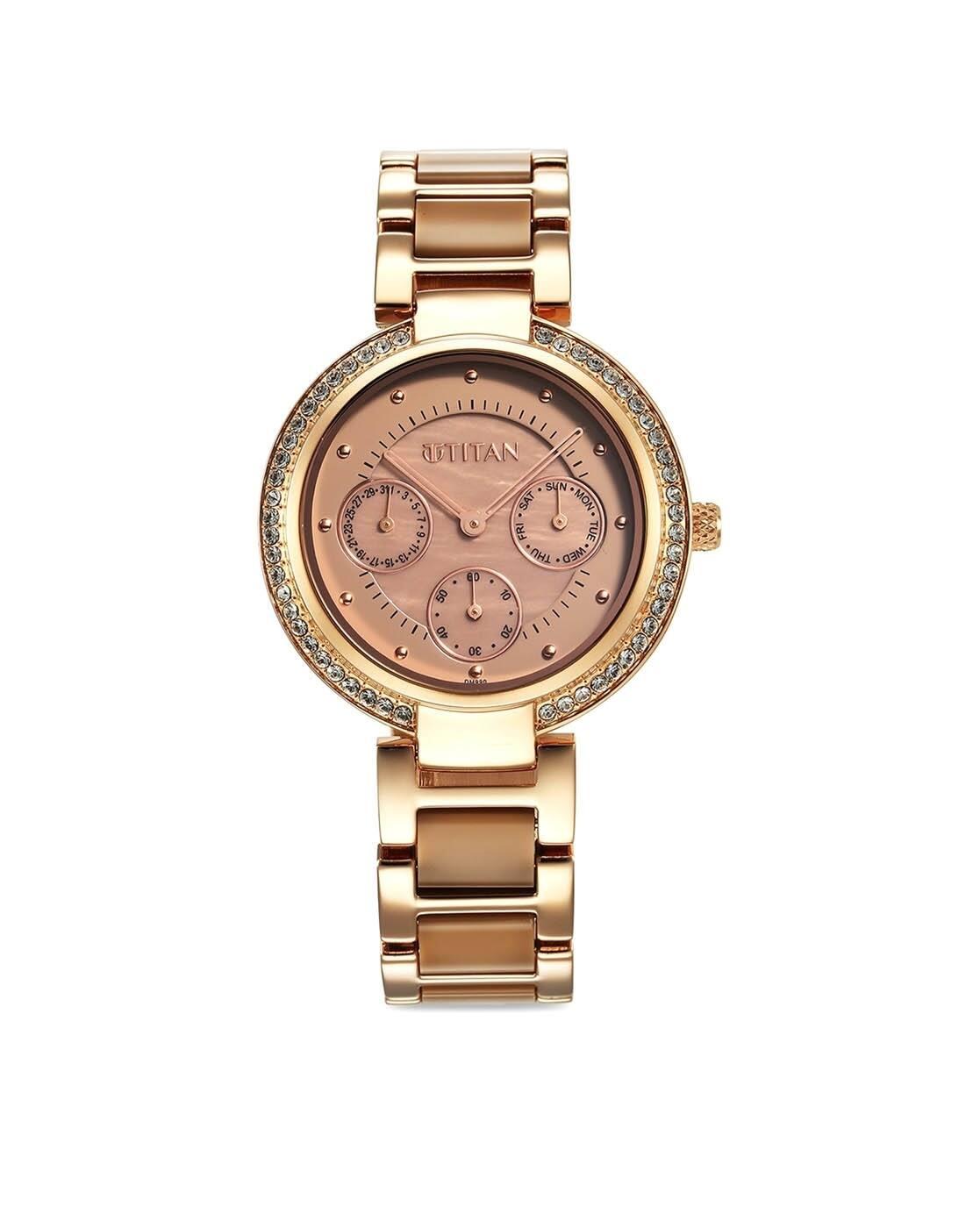 Women Acetate Glam Water-Resistant Analogue Watch-NU95187KD03