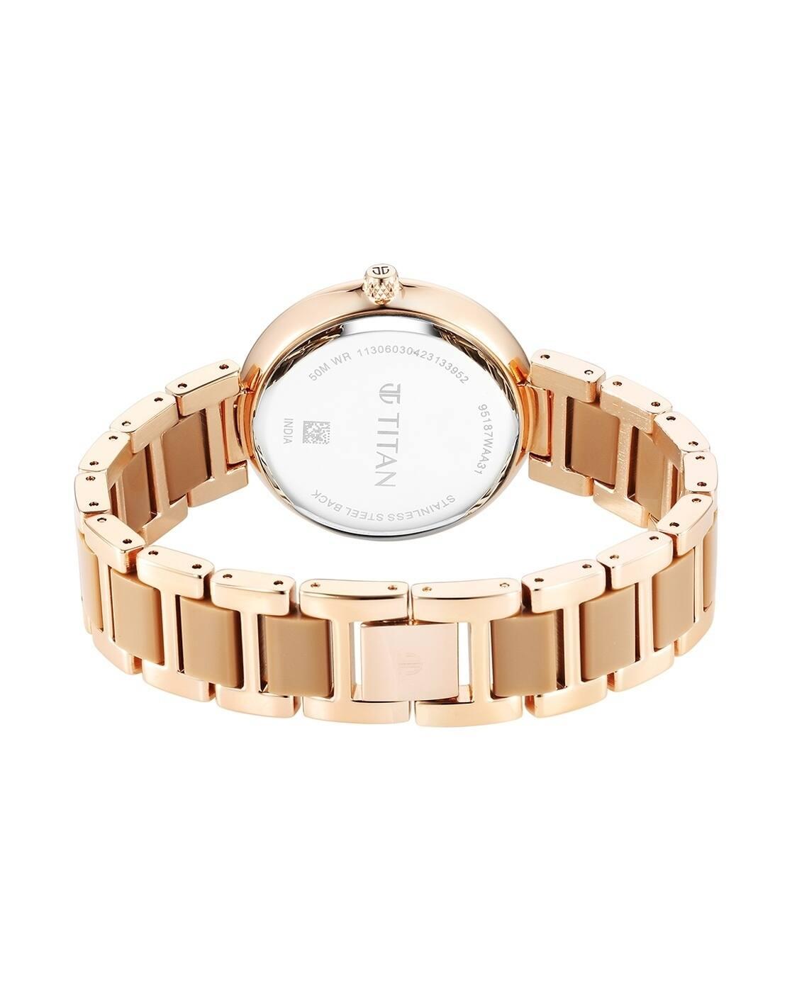 Women Acetate Glam Water-Resistant Analogue Watch-NU95187KD03