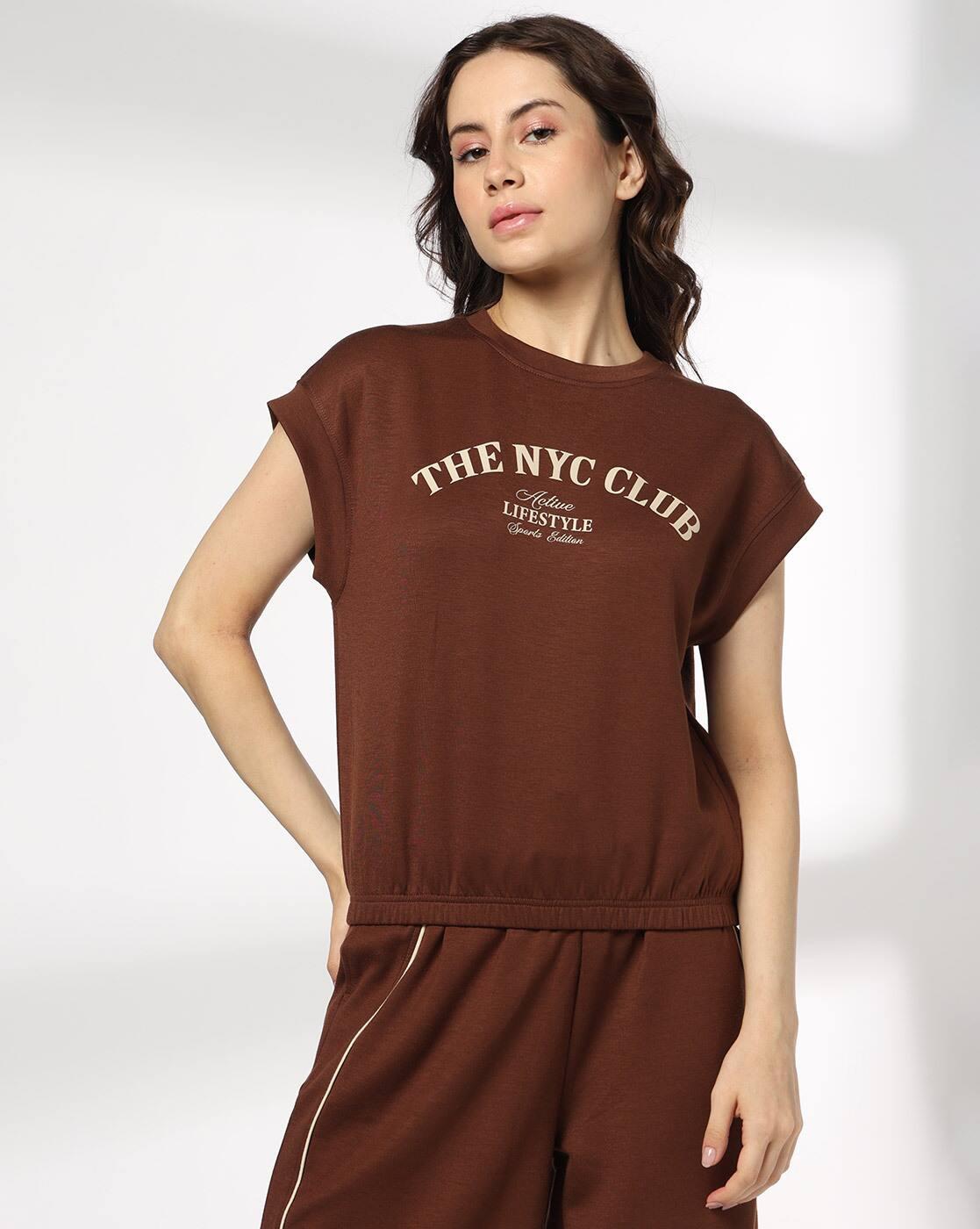 Women Typographic Print Blouson Fit Top