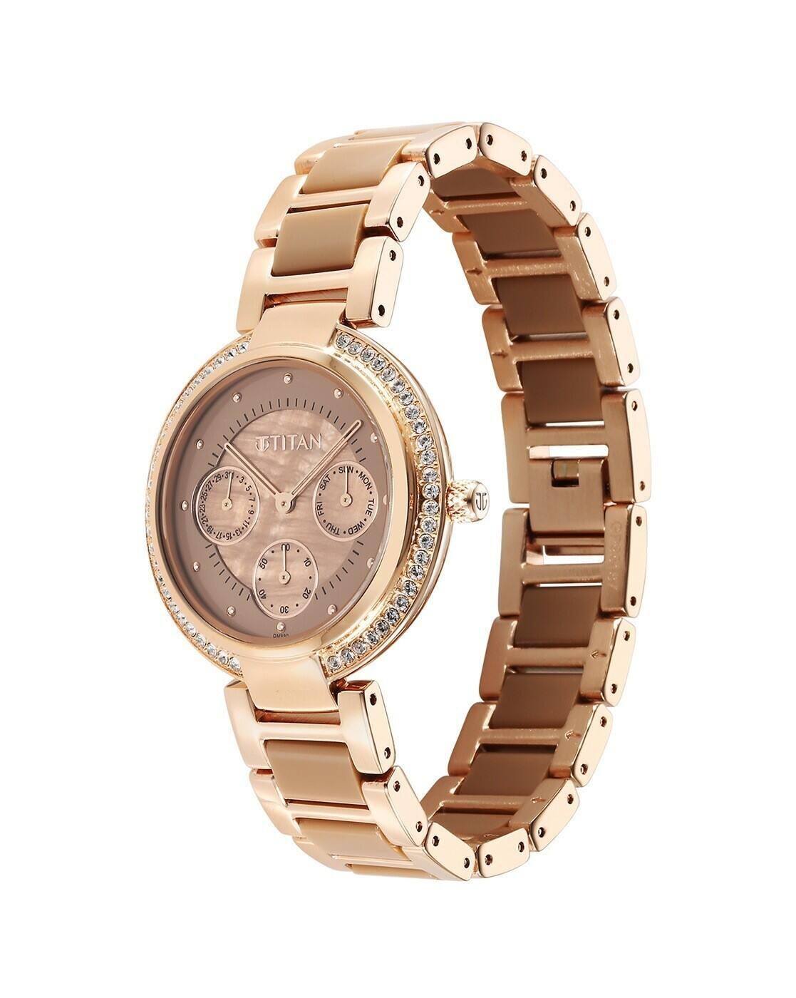 Women Acetate Glam Water-Resistant Analogue Watch-NU95187KD03