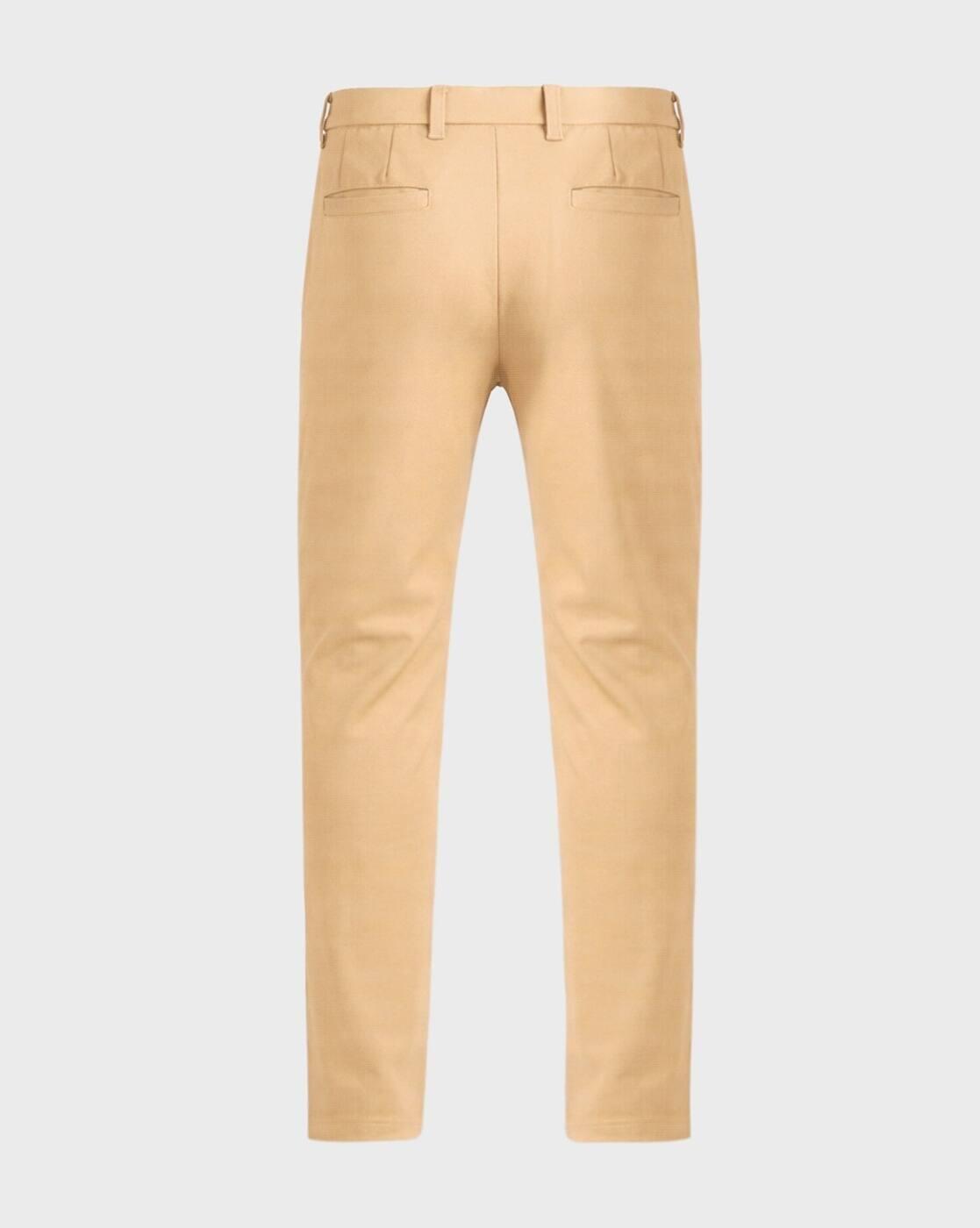 Men Slim Fit Flat-Front Chinos