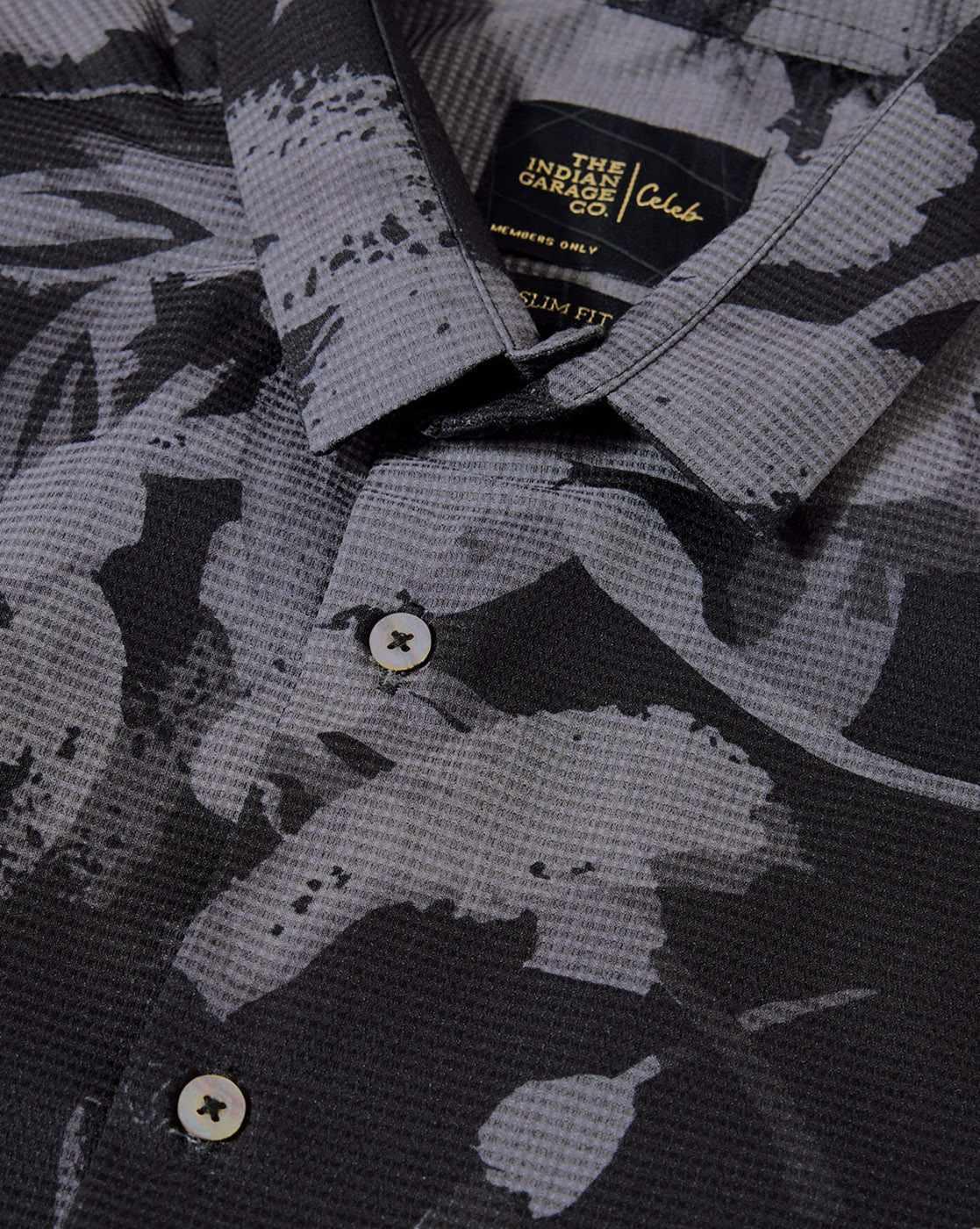 Men Printed Slim Fit Party Shirt
