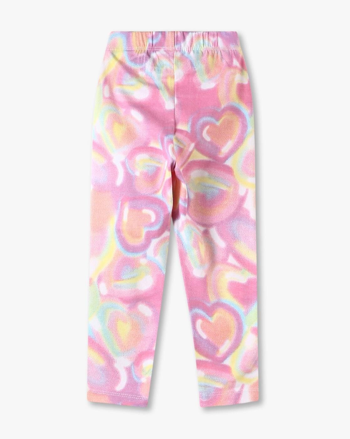 Girls Heart Print Skinny Leggings