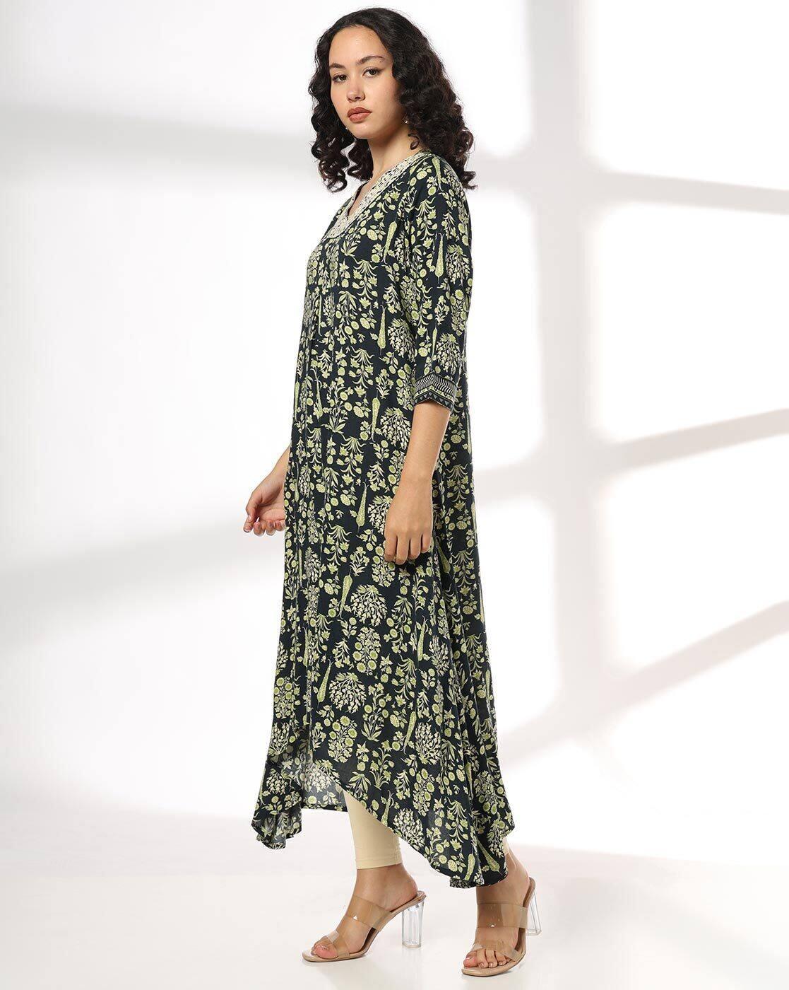 Women Floral Print A-Line Kurta