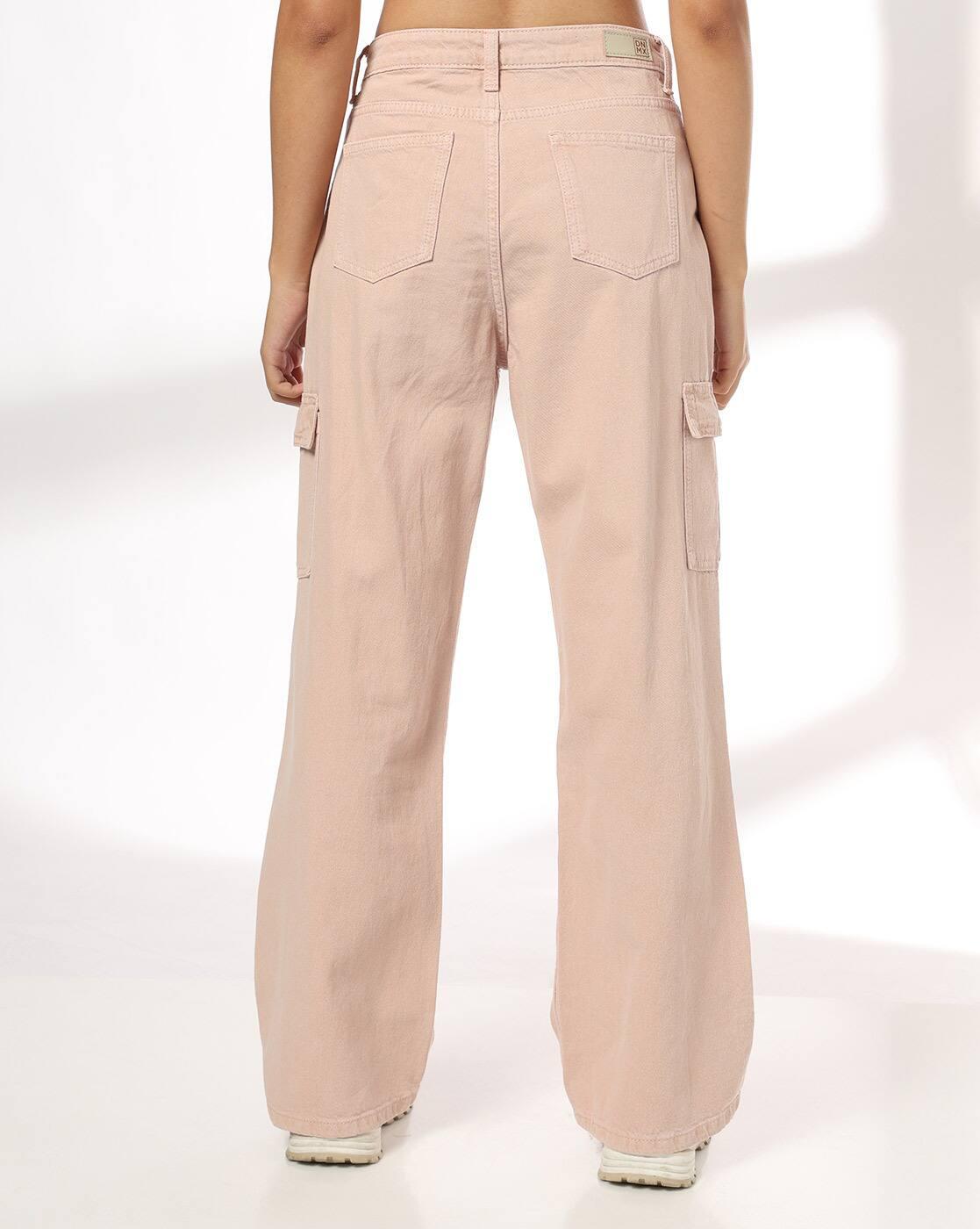 Women High-Rise Cargo Jeans