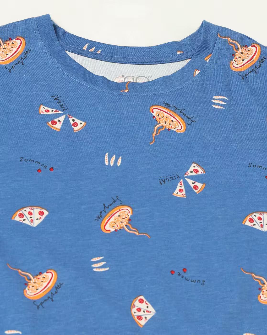 Women All-Over Print T-Shirt & Pyjamas Set