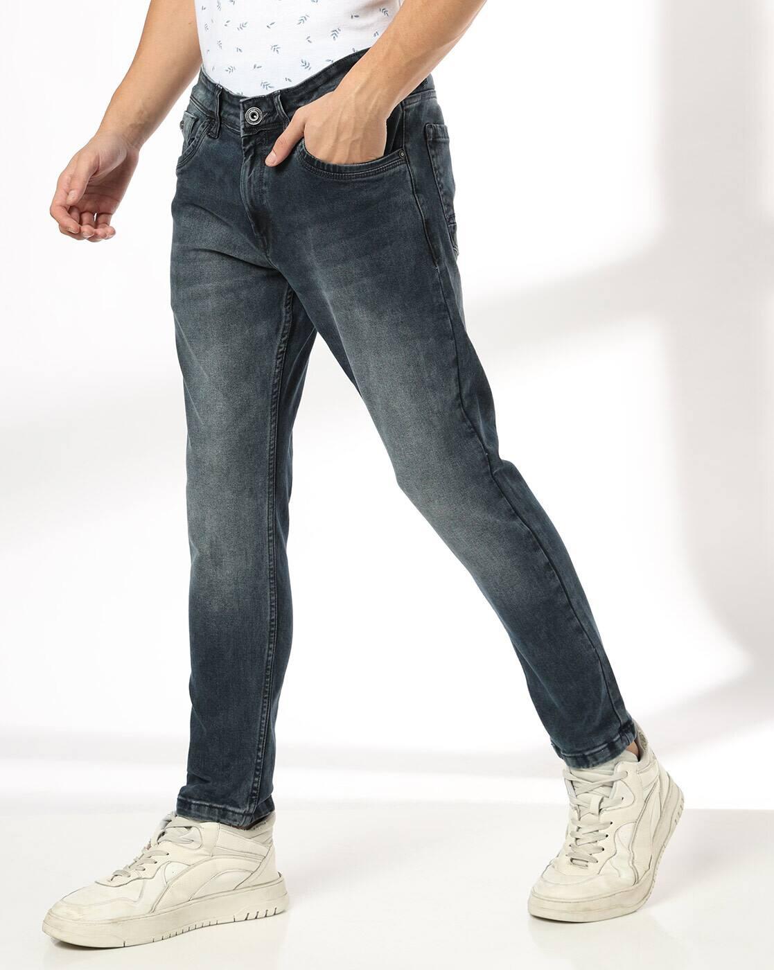 Men Mid-Wash Skinny Fit Jeans