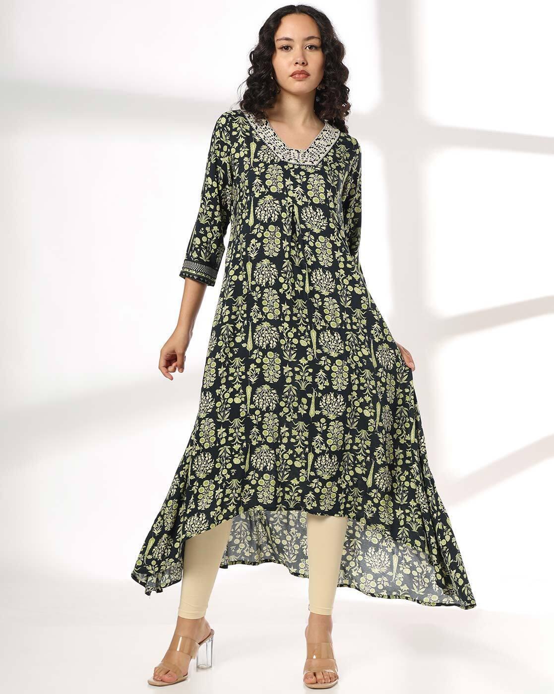 Women Floral Print A-Line Kurta