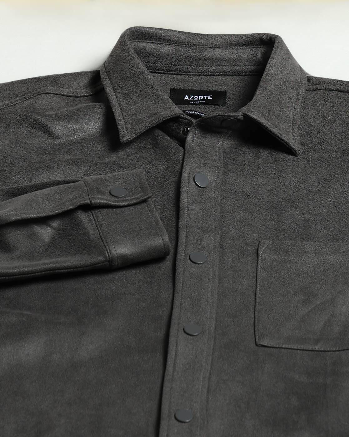 Premium Shacket in Polyurethane Fabric