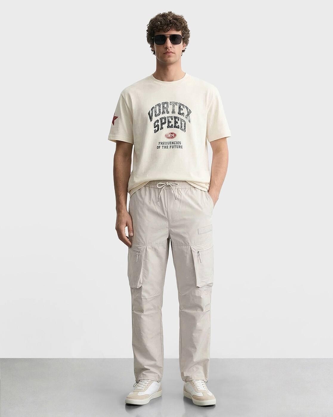 Men Relaxed Fit Cargo Trousers