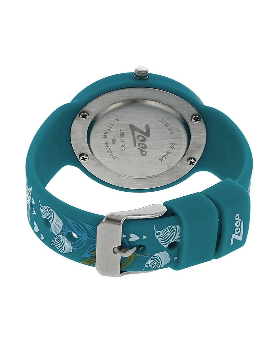 Girls Floral Print Analogue Watch-NU26006PP03W
