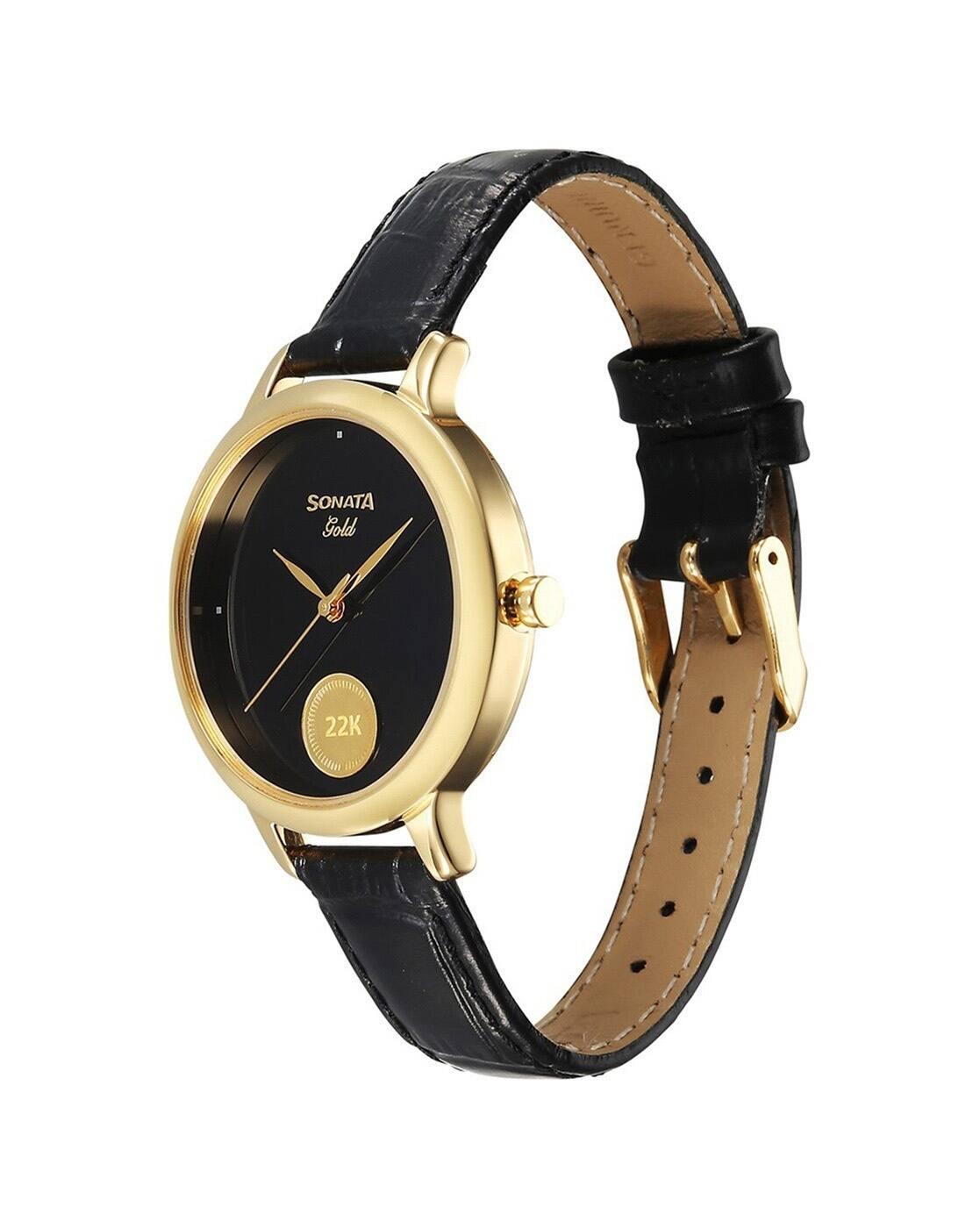 Women Leather Water-Resistant Analogue Watch - NU8190YL01