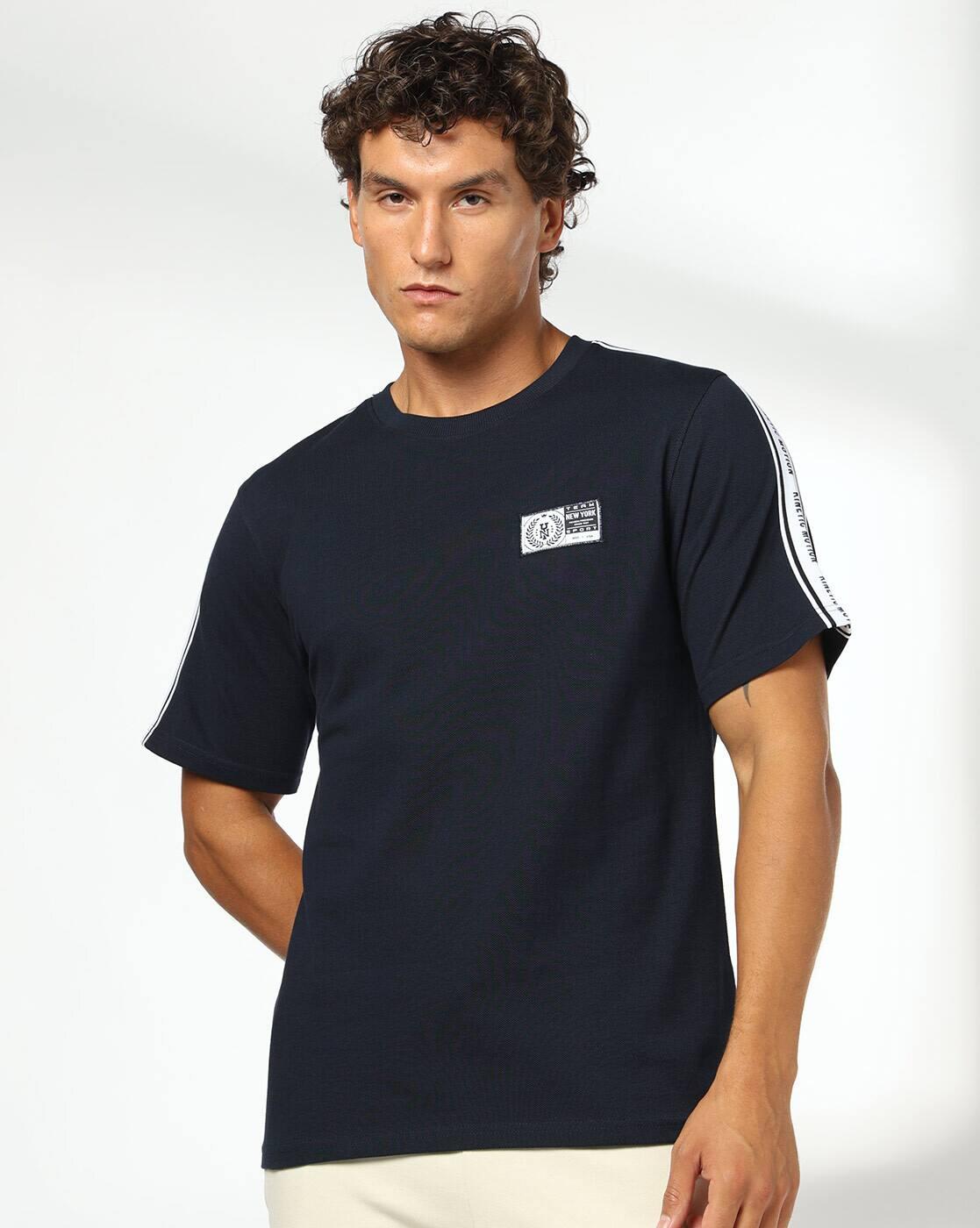 Men Printed Regular Fit Crew-Neck T-Shirt