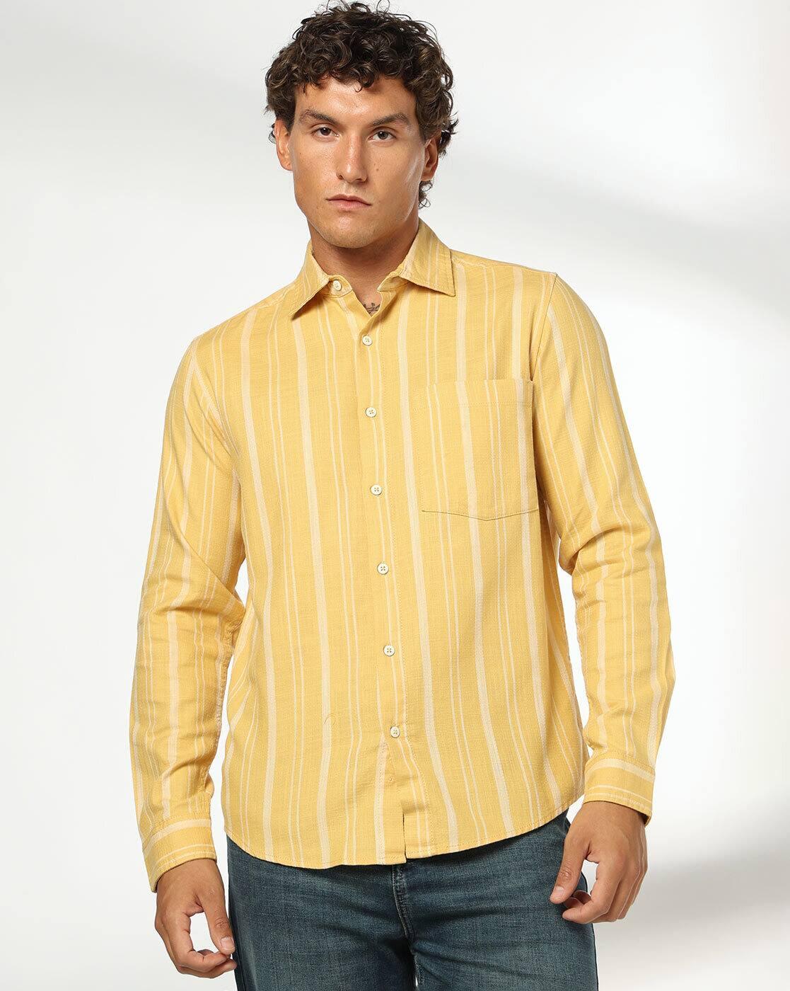 Men Stripes Regular Fit Shirt