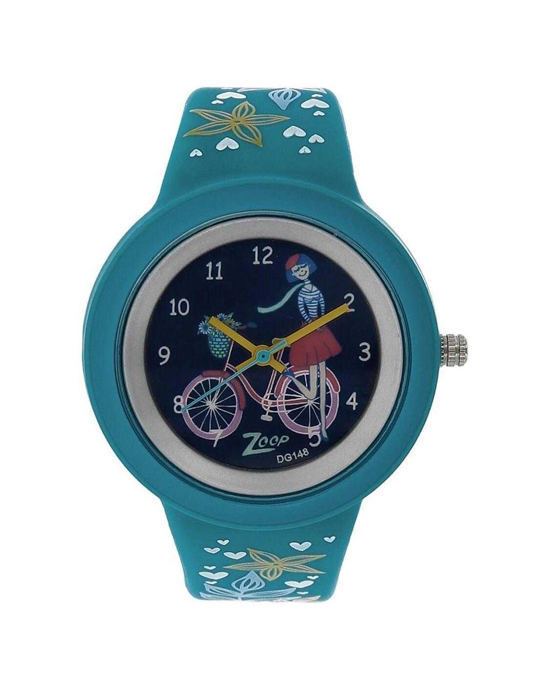 Girls Floral Print Analogue Watch-NU26006PP03W