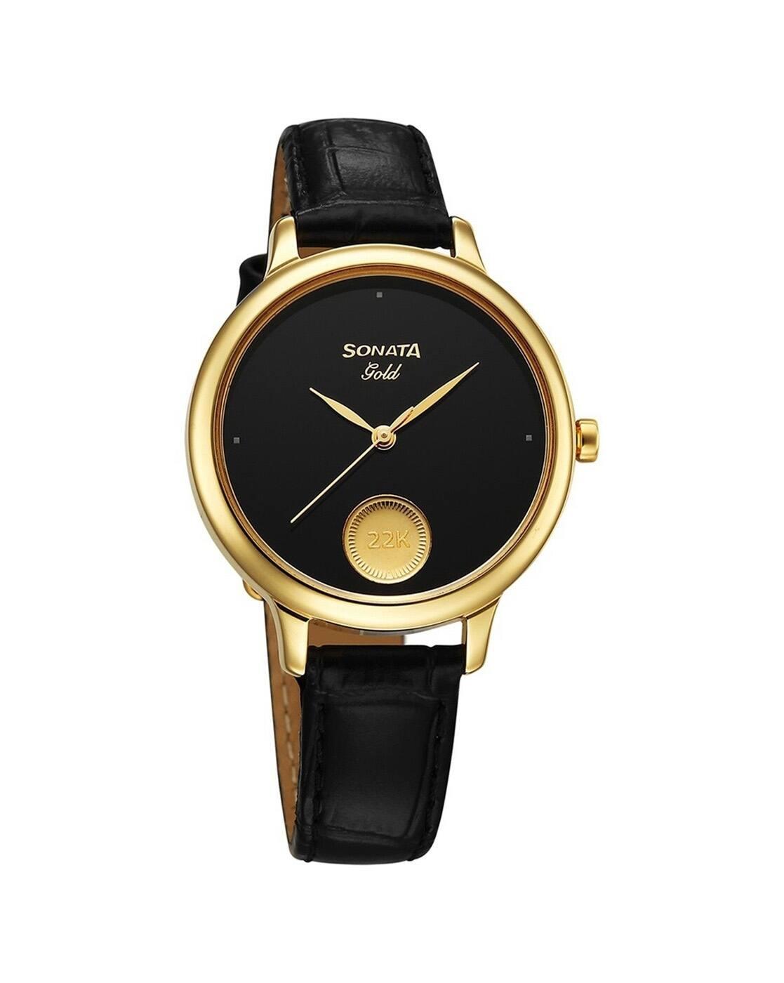 Women Leather Water-Resistant Analogue Watch - NU8190YL01