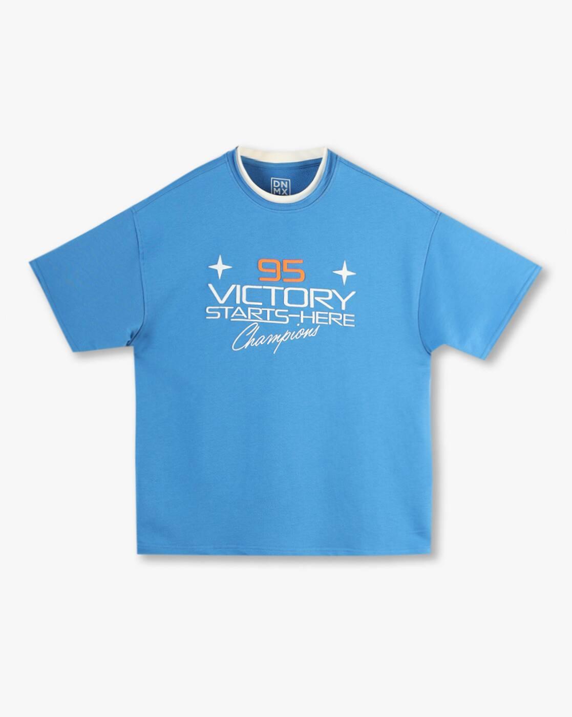 Boys Typographic Print Boxy Fit Round-Neck T-Shirt