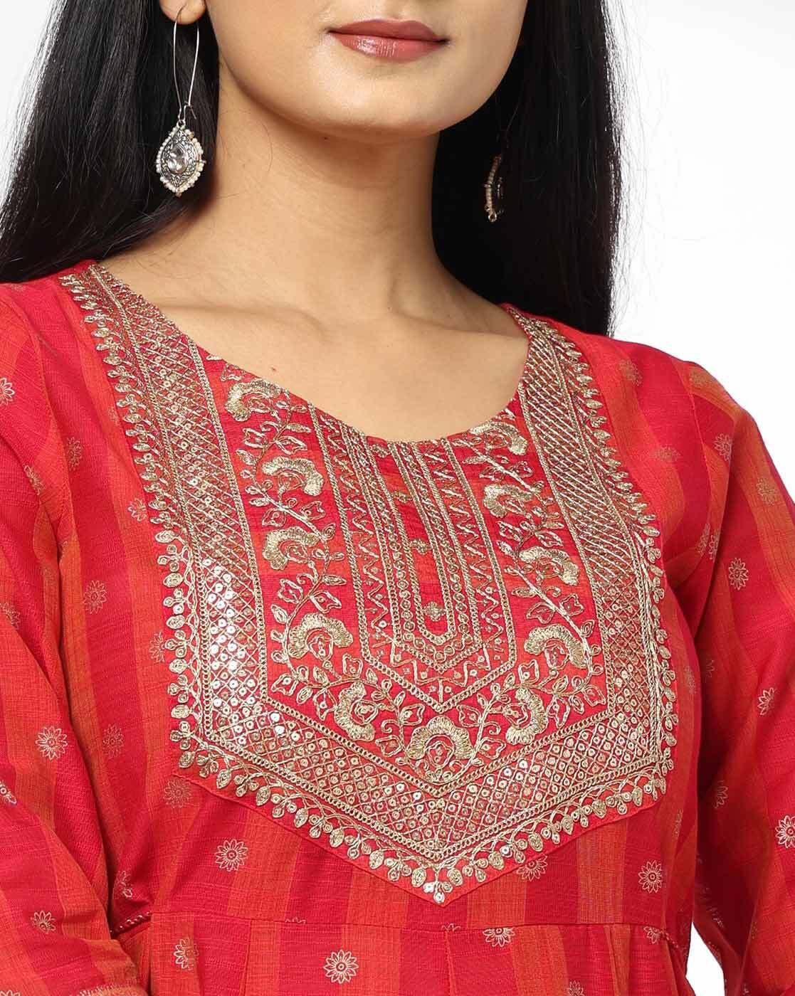 Women Embellished Flared Dress