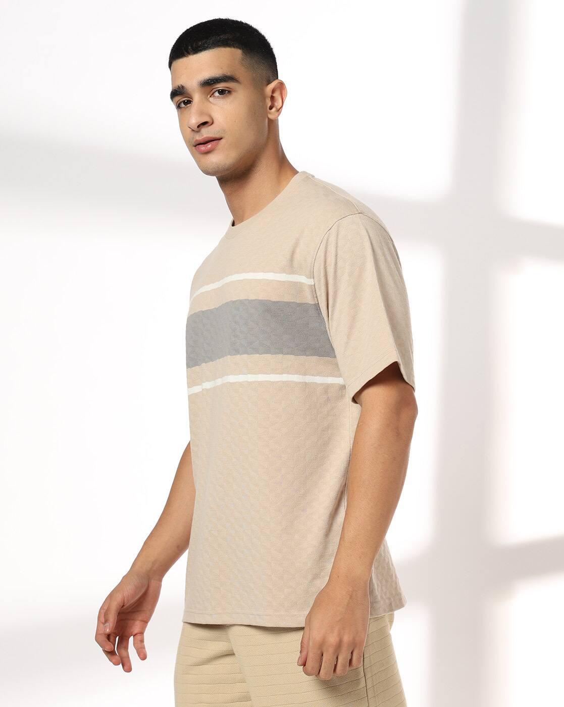 Men Patterned Regular Fit Crew-Neck T-Shirt