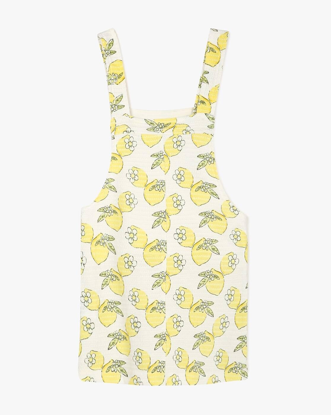 Girls Printed Dungaree with T-Shirt