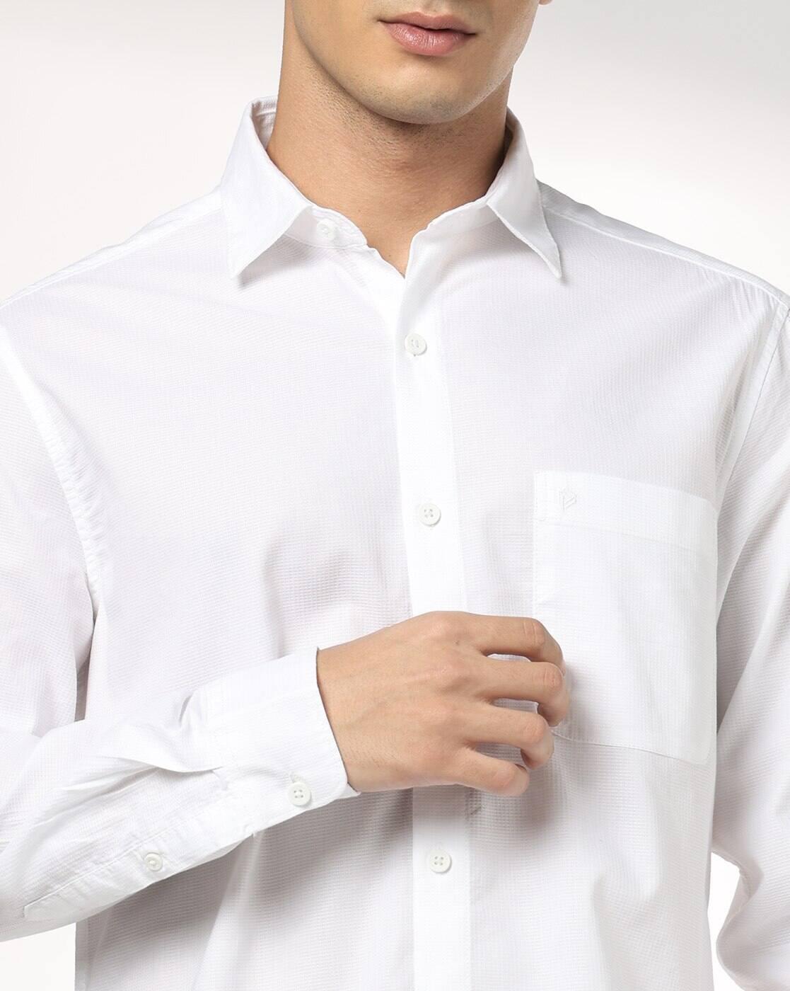 Men Slim Fit Cotton Shirt with Patch Pocket