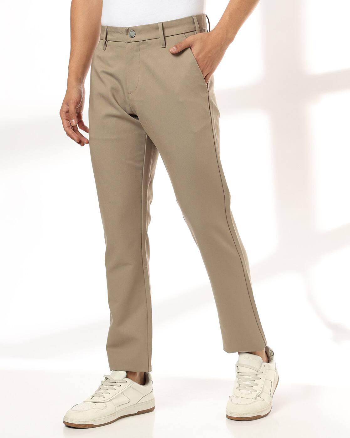 Men Slim Fit Mid-Rise Chinos