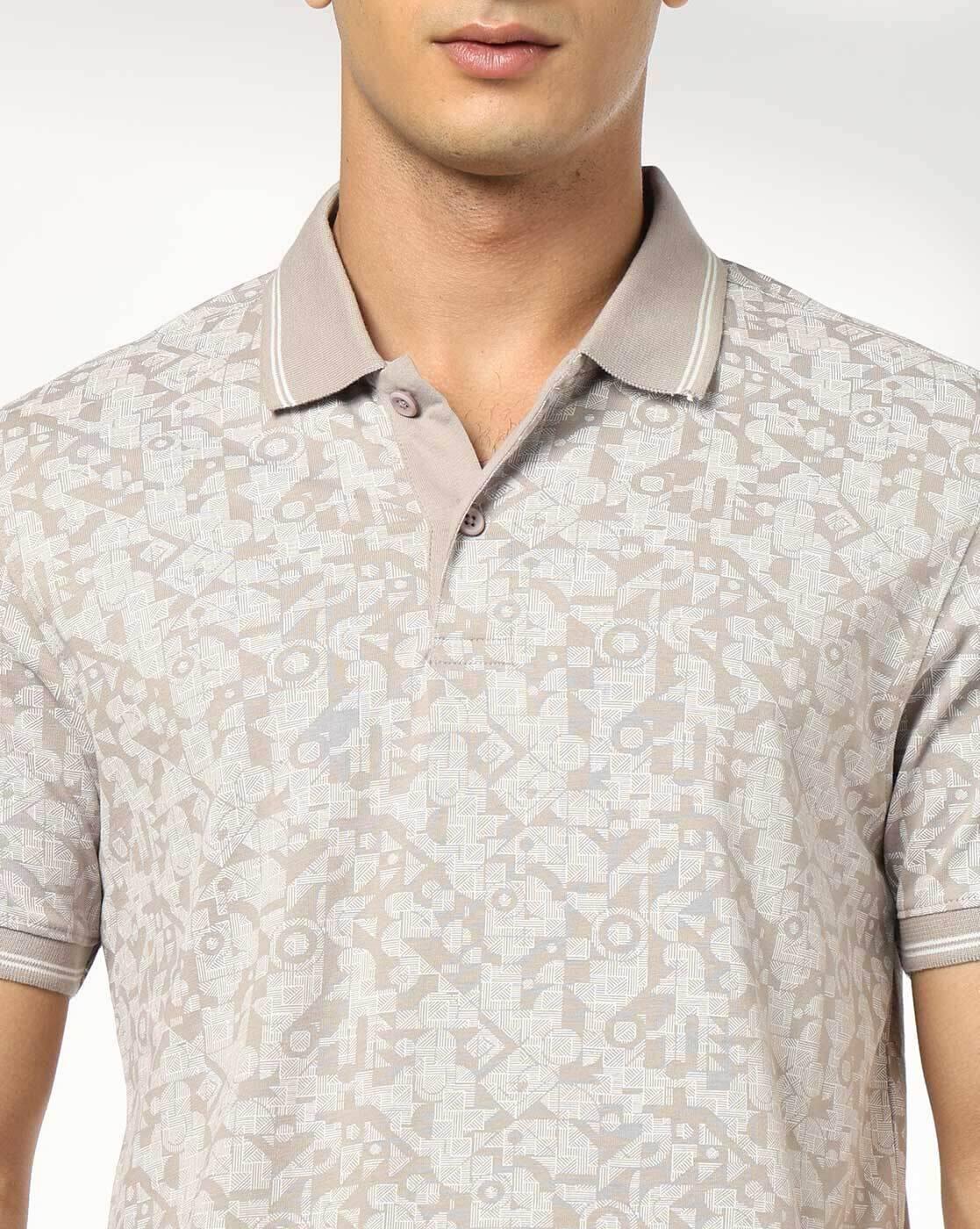 Men Printed Slim Fit Polo T-Shirt
