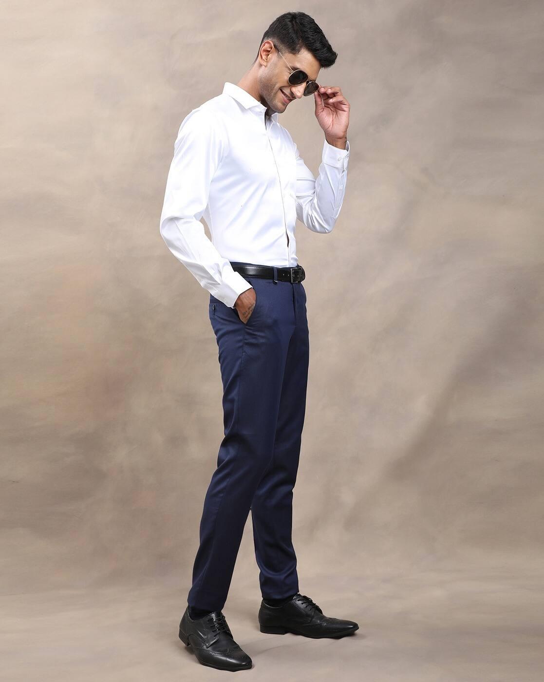 Men Slim Fit Shirt with Patch Pocket