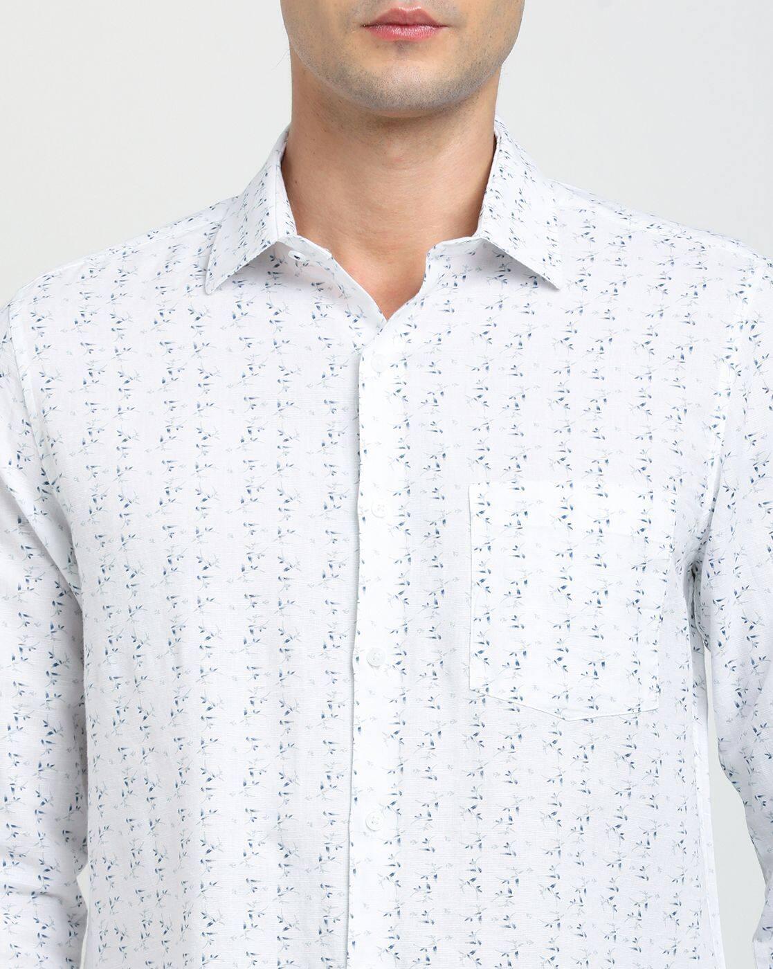 Men Printed Slim Fit Shirt with Pocket