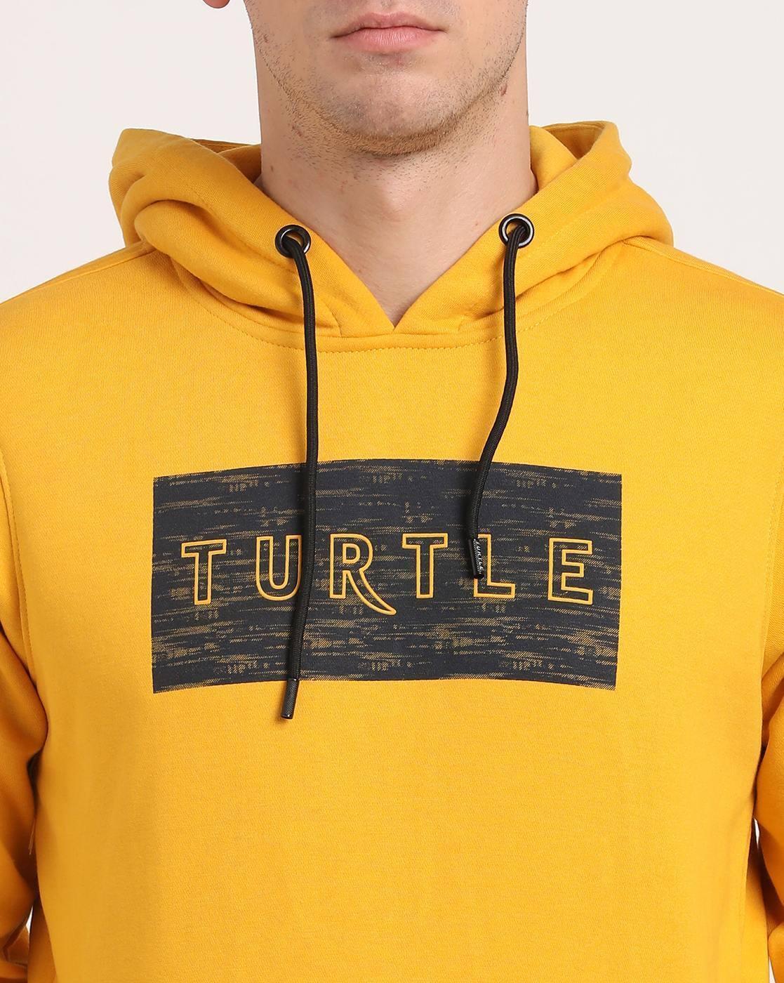 Men Brand Print Regular Fit Hoodie