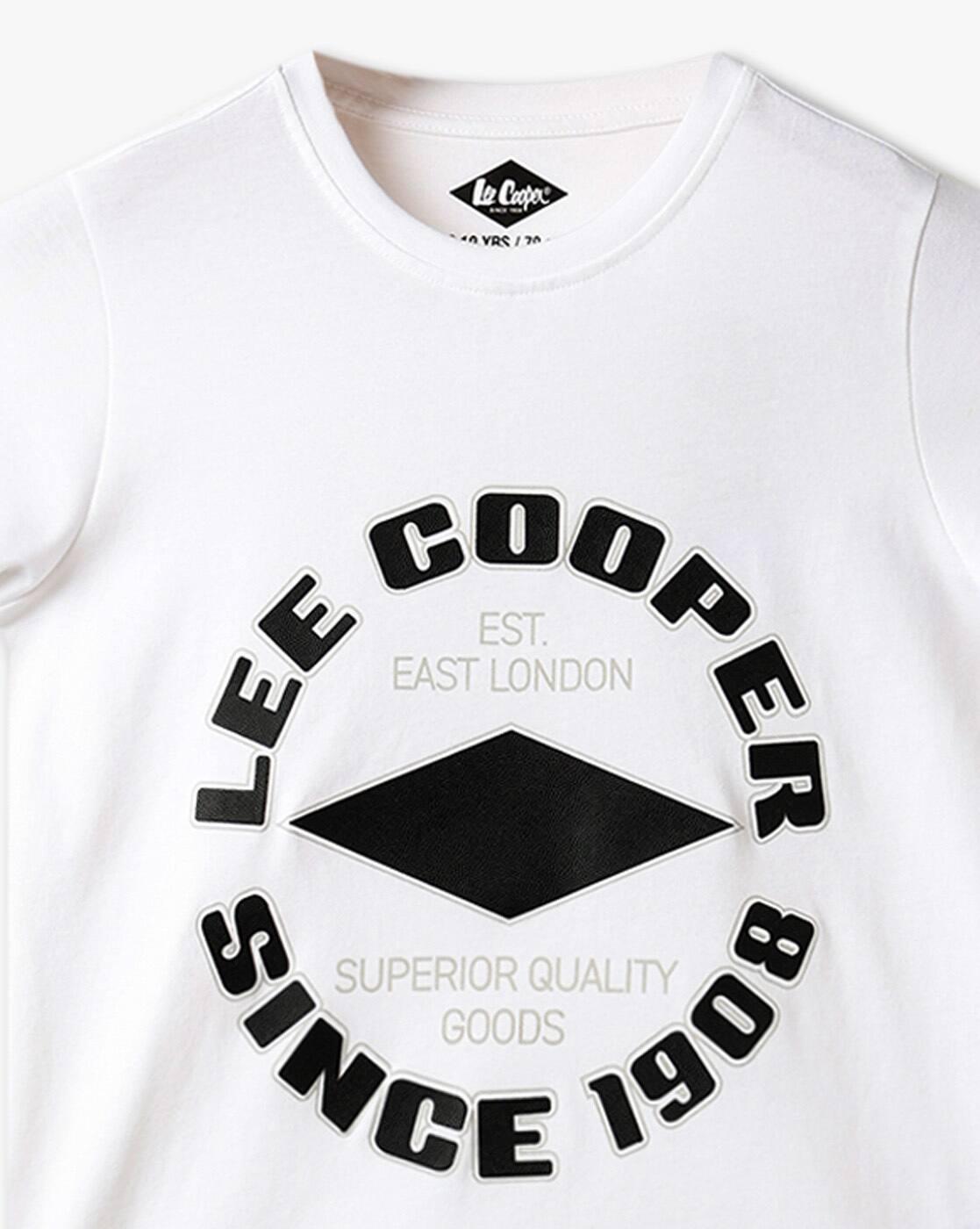 Boys Typographic Print Regular Fit Crew-Neck T-Shirt