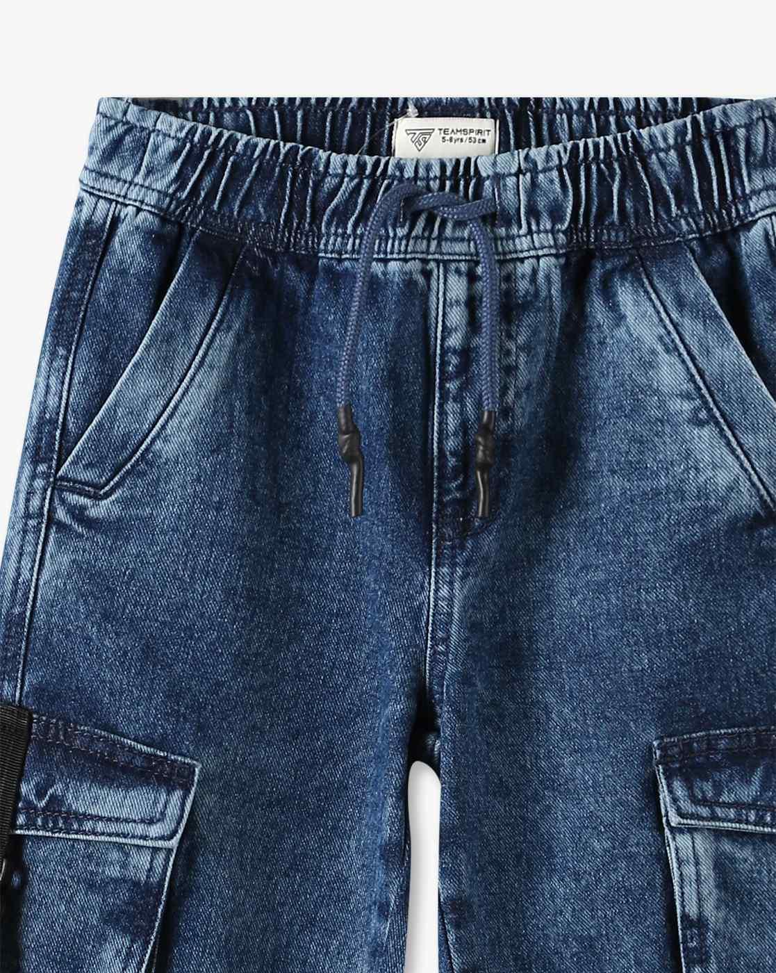 Boys Heavily Washed Crago Jogger Jeans