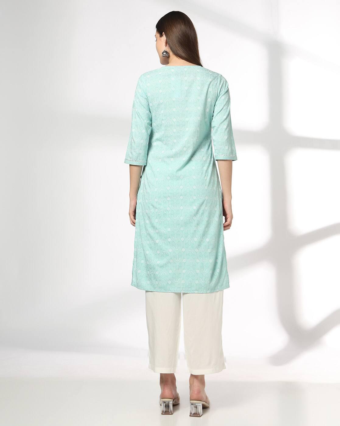 Women Floral Print Straight Kurta