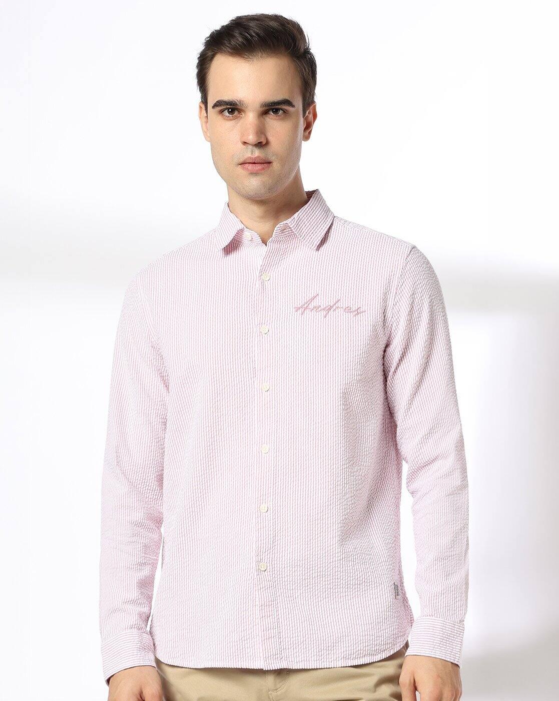 Men Stripes Regular Fit Shirt